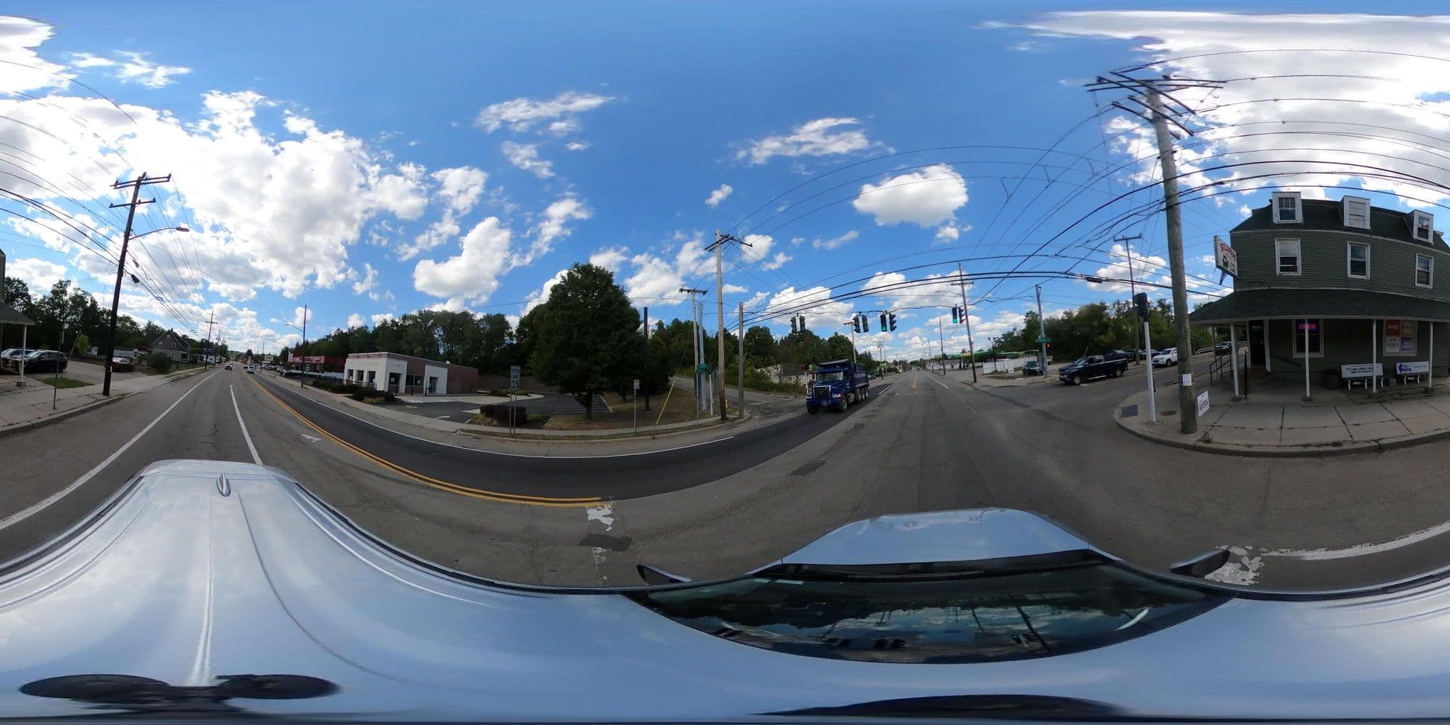 Street view near Bull Frog Hotel, Falconer — © GEdwardJohnson (CC BY-SA · Mapillary)