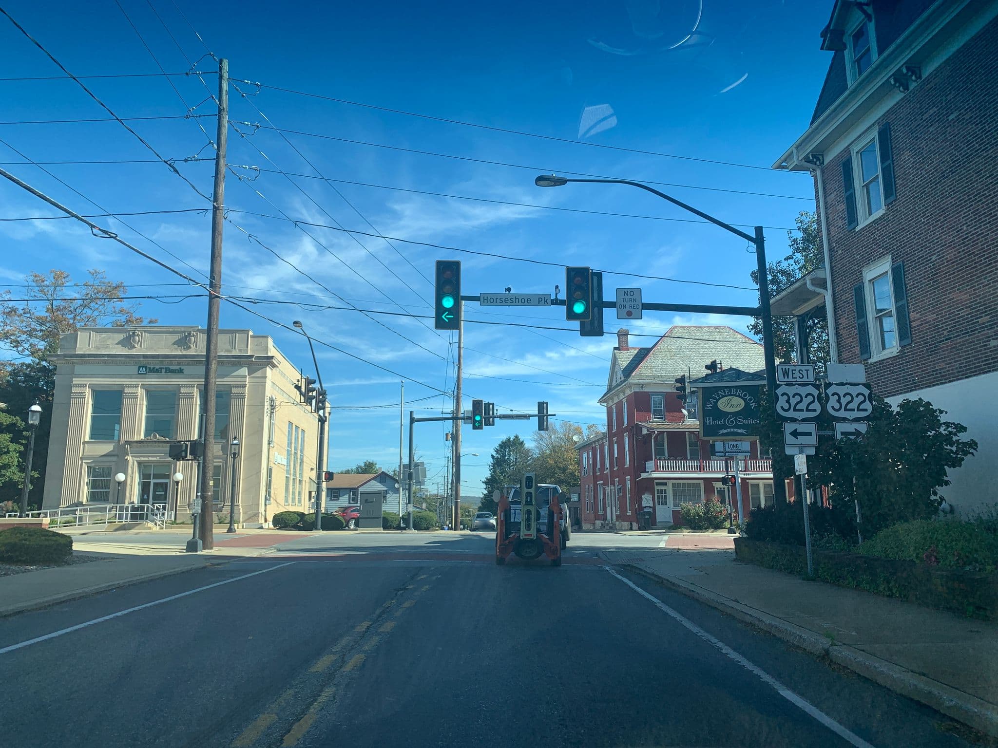 Street view near Waynebrook Inn, Honey Brook — © mdroads (CC BY-SA · Mapillary)
