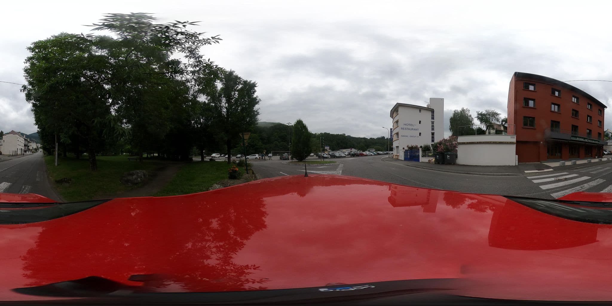 Street view near Hôtel Saint-Clair, Lourdes