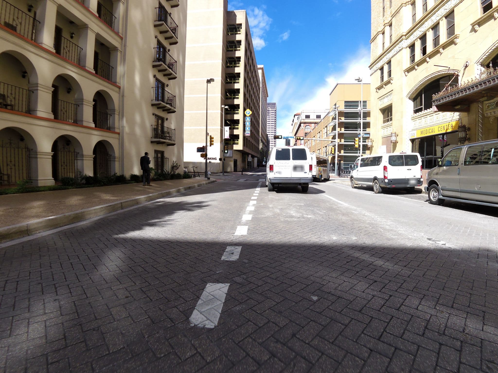 Street view near River Side Hotel, San Antonio — © kre3d (CC BY-SA · Mapillary)