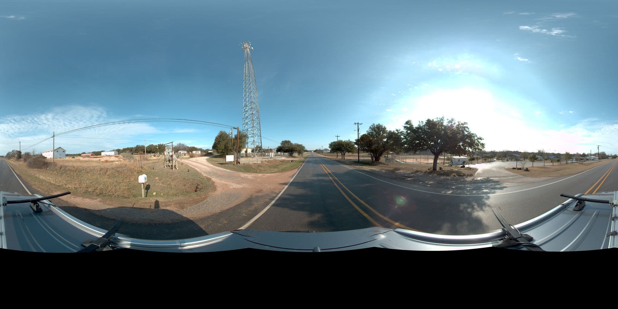 Street view near The Crossroads Inn, Blanco — © rking (CC BY-SA · Mapillary)