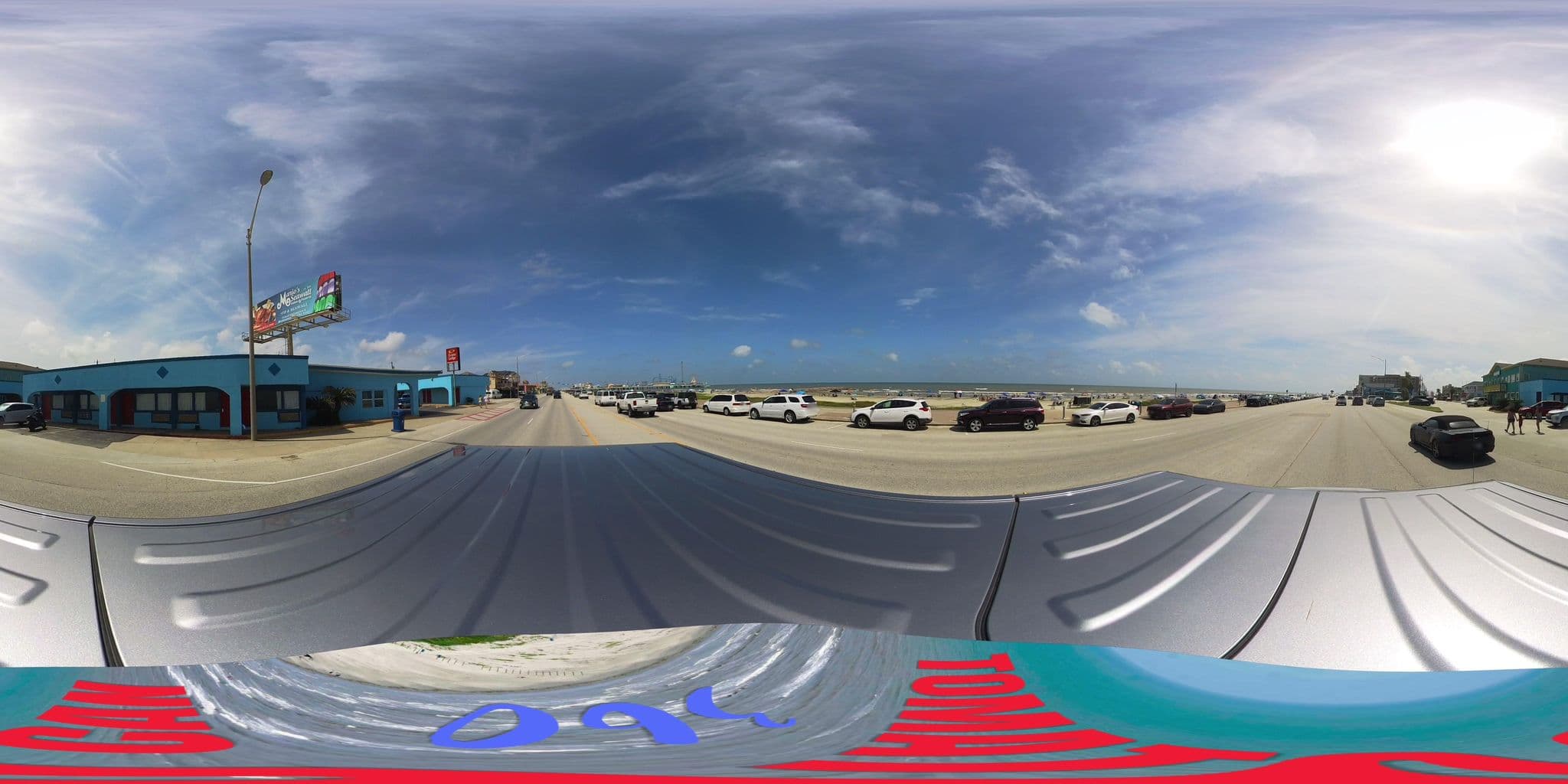 Street view near Knights Inn Galveston, Galveston — © TomatoCan360 (CC BY-SA · Mapillary)