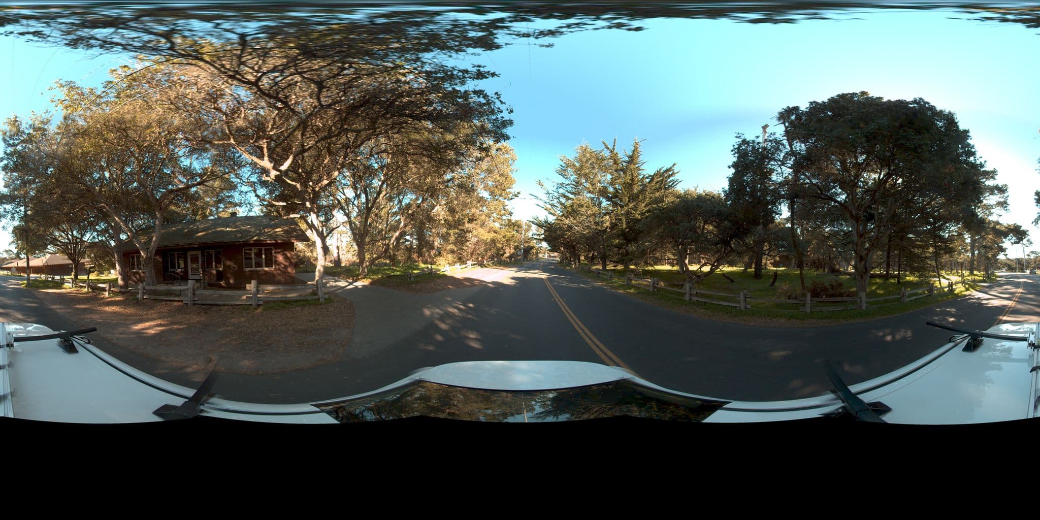Street view near Asilomar Engineer's Cottage, Pacific Grove — © rking (CC BY-SA · Mapillary)