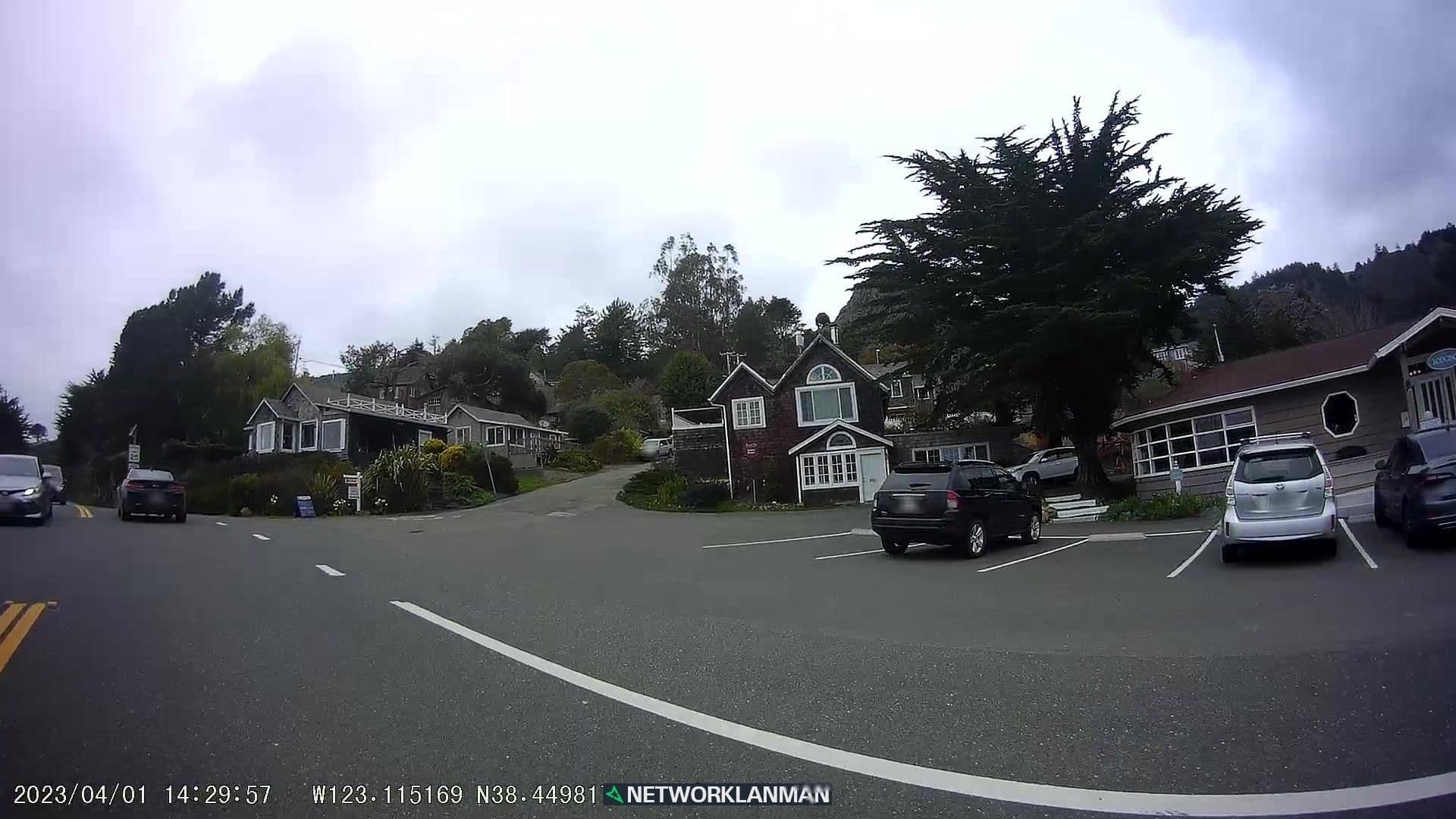 Street view near Jenner Inn & Cottages, Monte Rio — © networklanman (CC BY-SA · Mapillary)