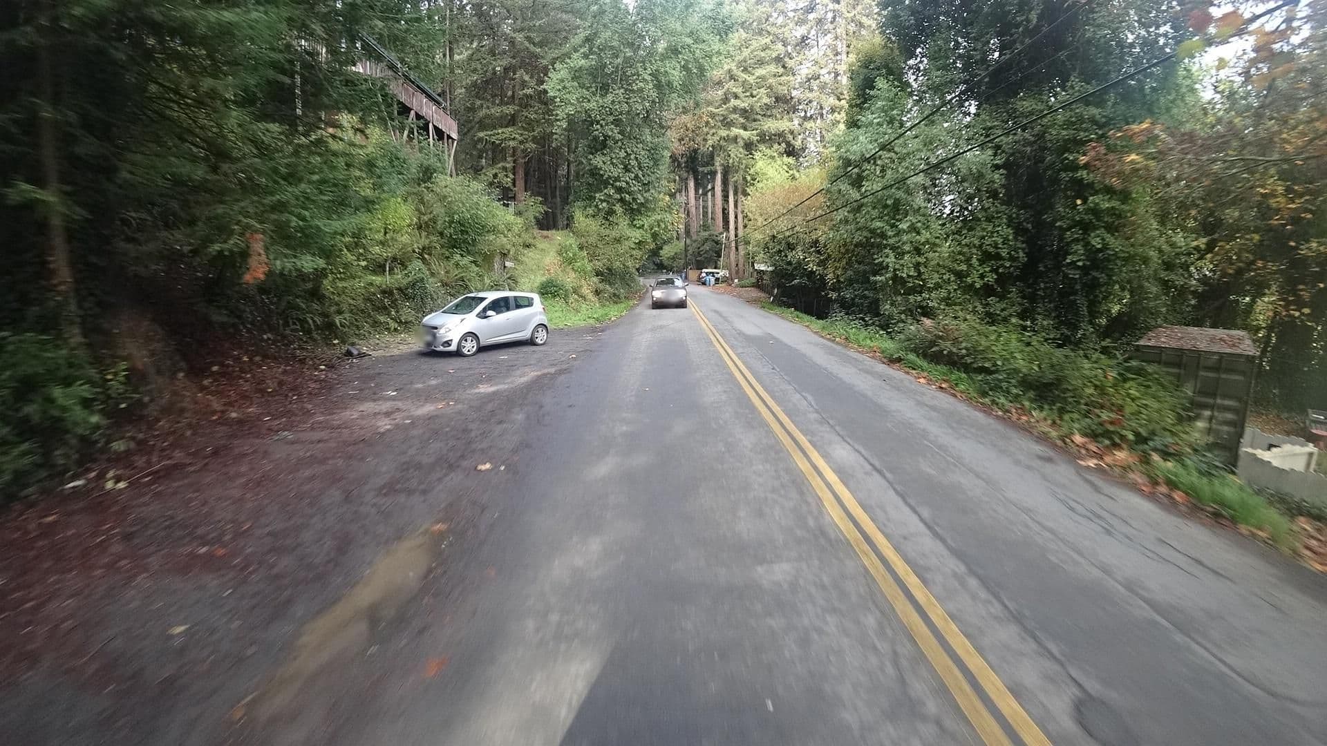 Street view near Treefrog Riverhouse, Monte Rio — © marker_geo (CC BY-SA · Mapillary)