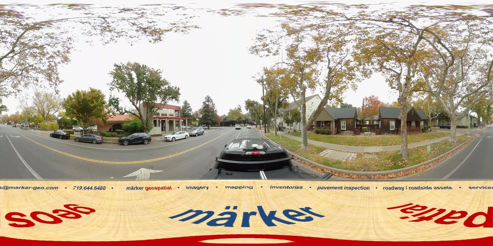 Street view near Aggie Inn, Davis — © marker_geo1 (CC BY-SA · Mapillary)