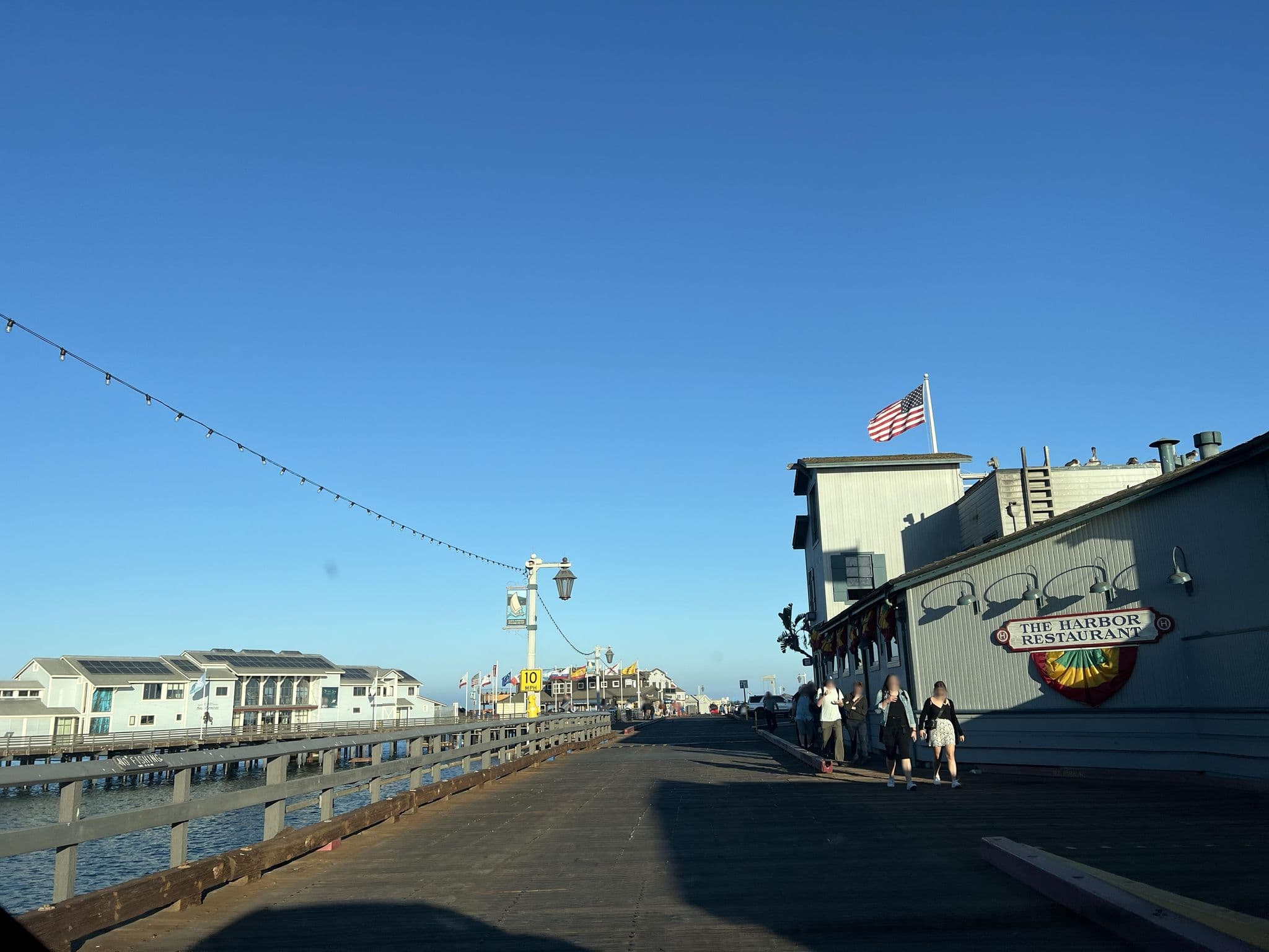 Street view near Stearns Wharf, Santa Barbara — © igorzo (CC BY-SA · Mapillary)