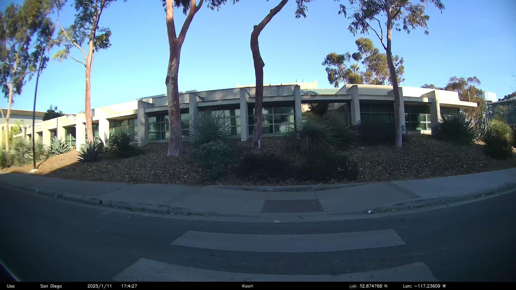 Street view near Hilton Hotel, La Jolla — © GoProMAX3M (CC BY-SA · Mapillary)