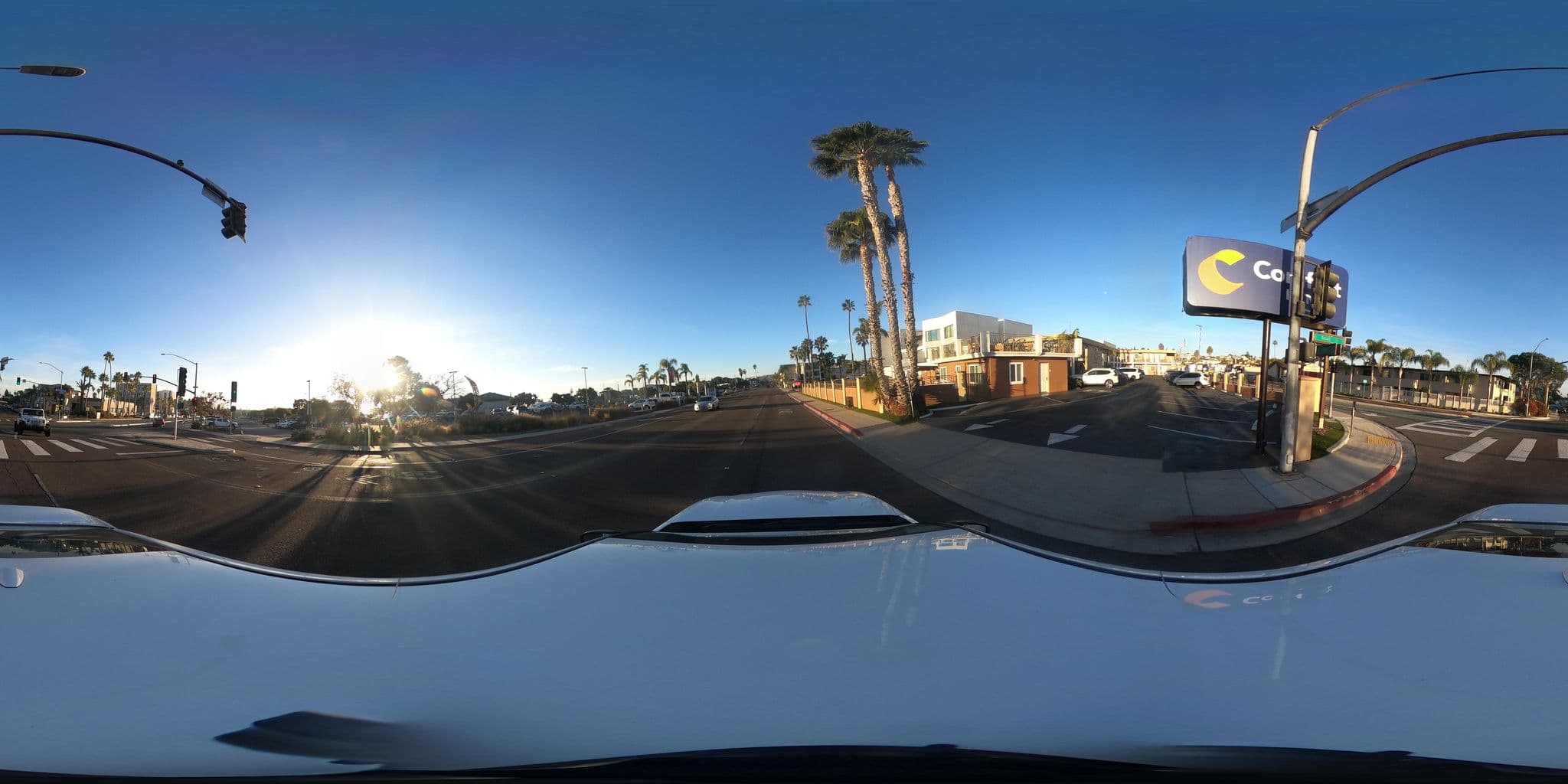 Street view near Comfort Inn, San Diego — © GoProMAX3M (CC BY-SA · Mapillary)