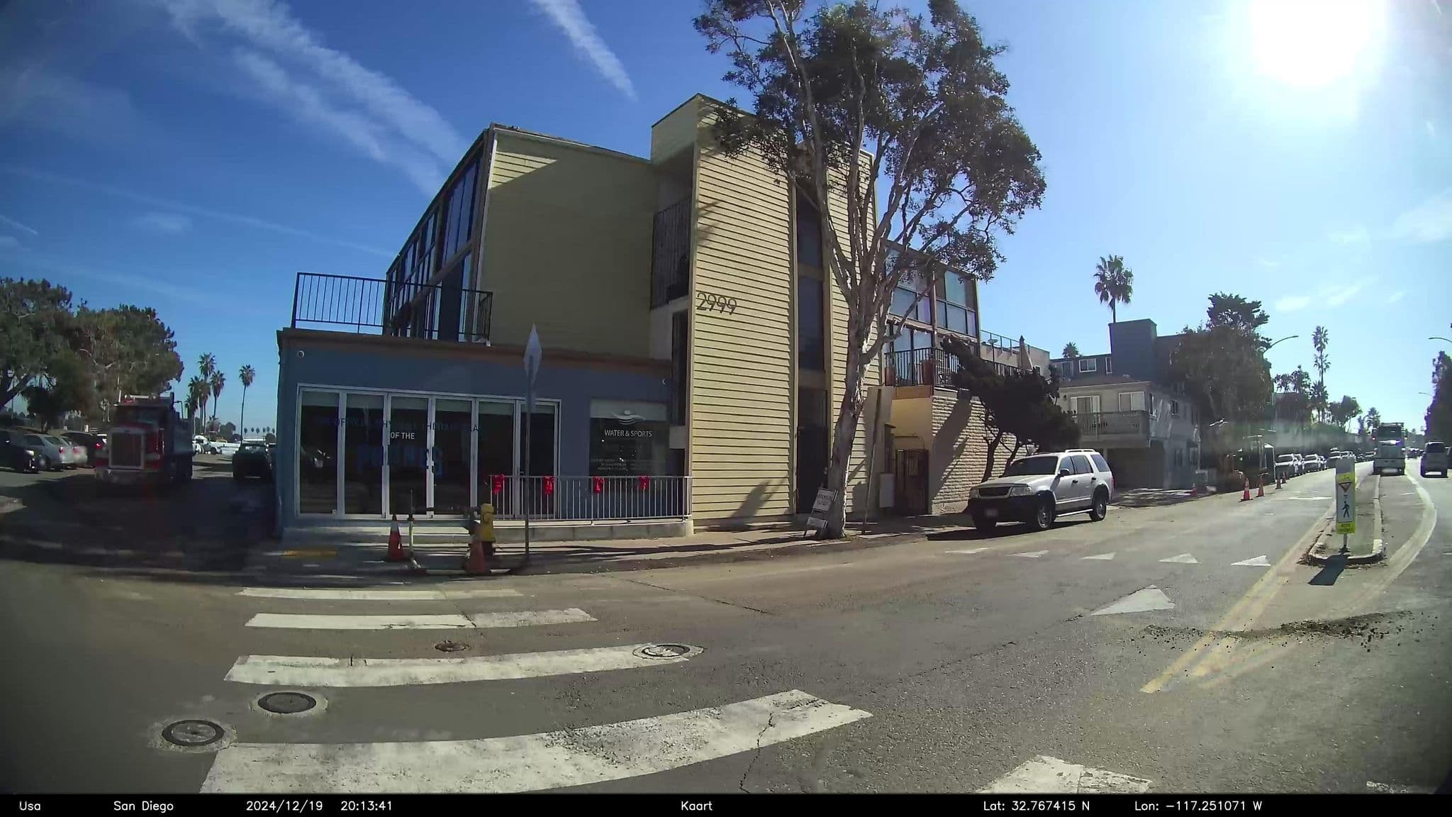Street view near Sandy Beach Rentals, La Jolla — © GoProMAX3M (CC BY-SA · Mapillary)