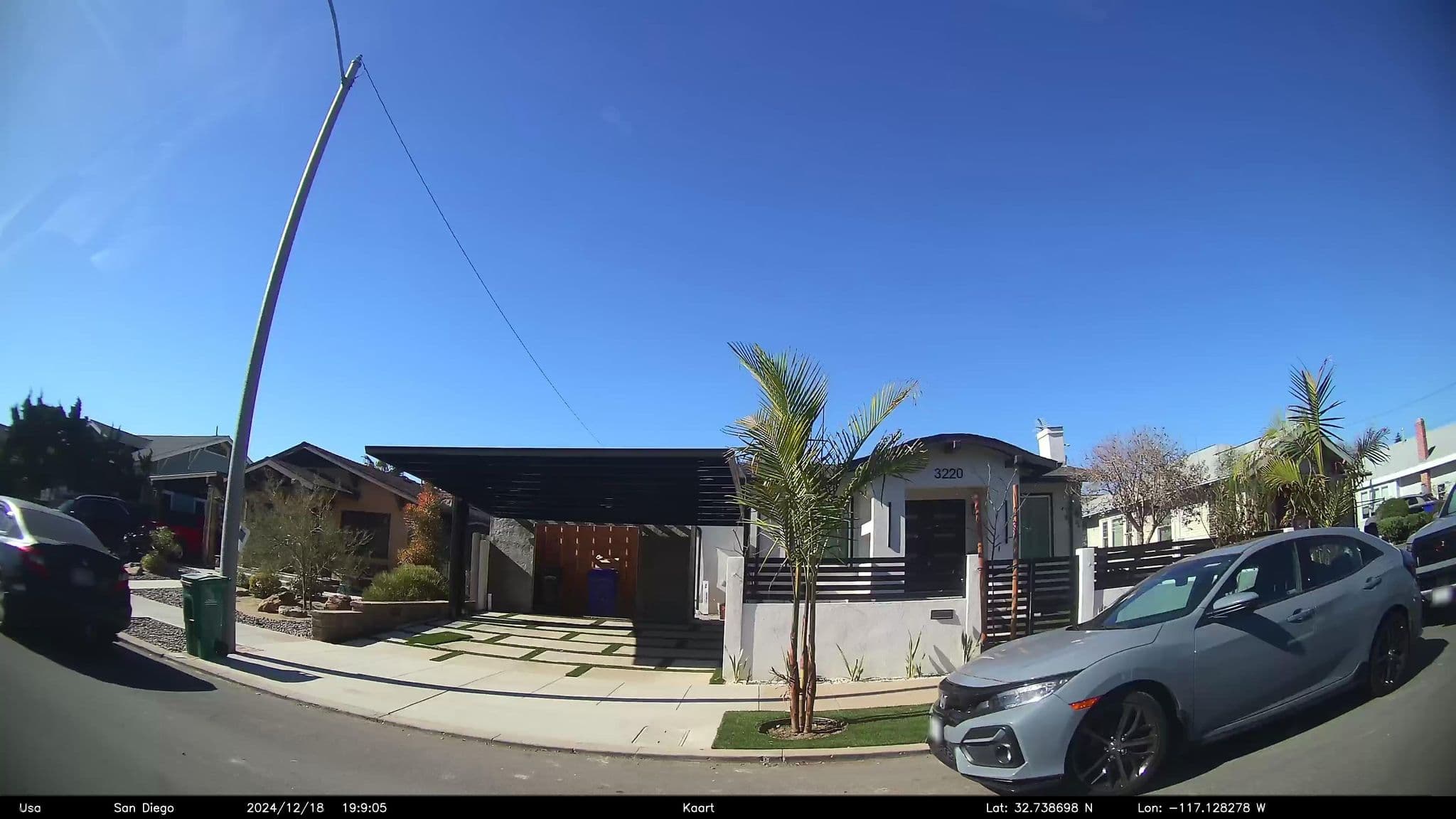 Street view near Carole's Bed & Breakfast, San Diego — © GoProMAX3M (CC BY-SA · Mapillary)