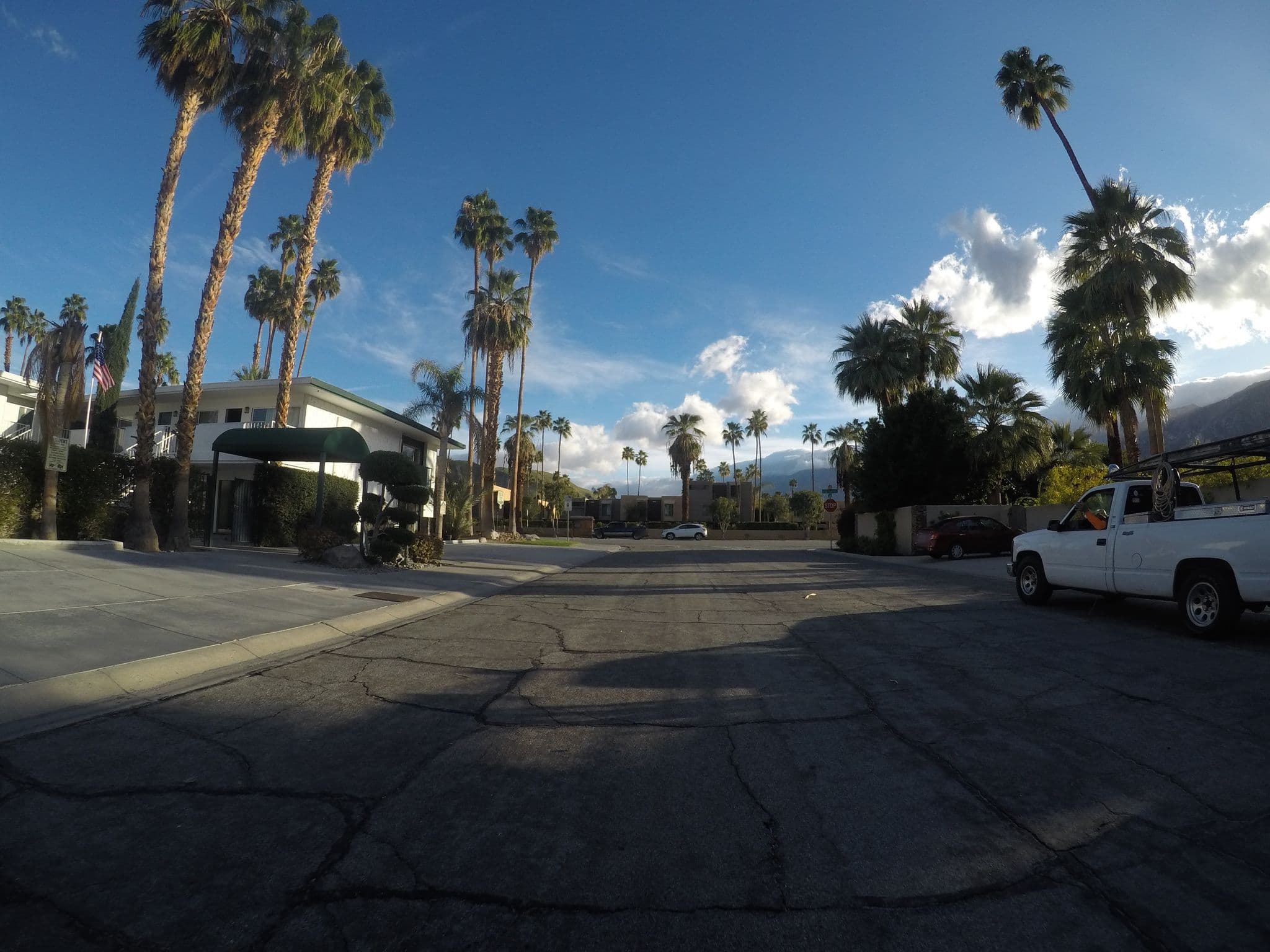 Street view near Alpine Gardens Hotel, Palm Springs — © chrisbeddow (CC BY-SA · Mapillary)
