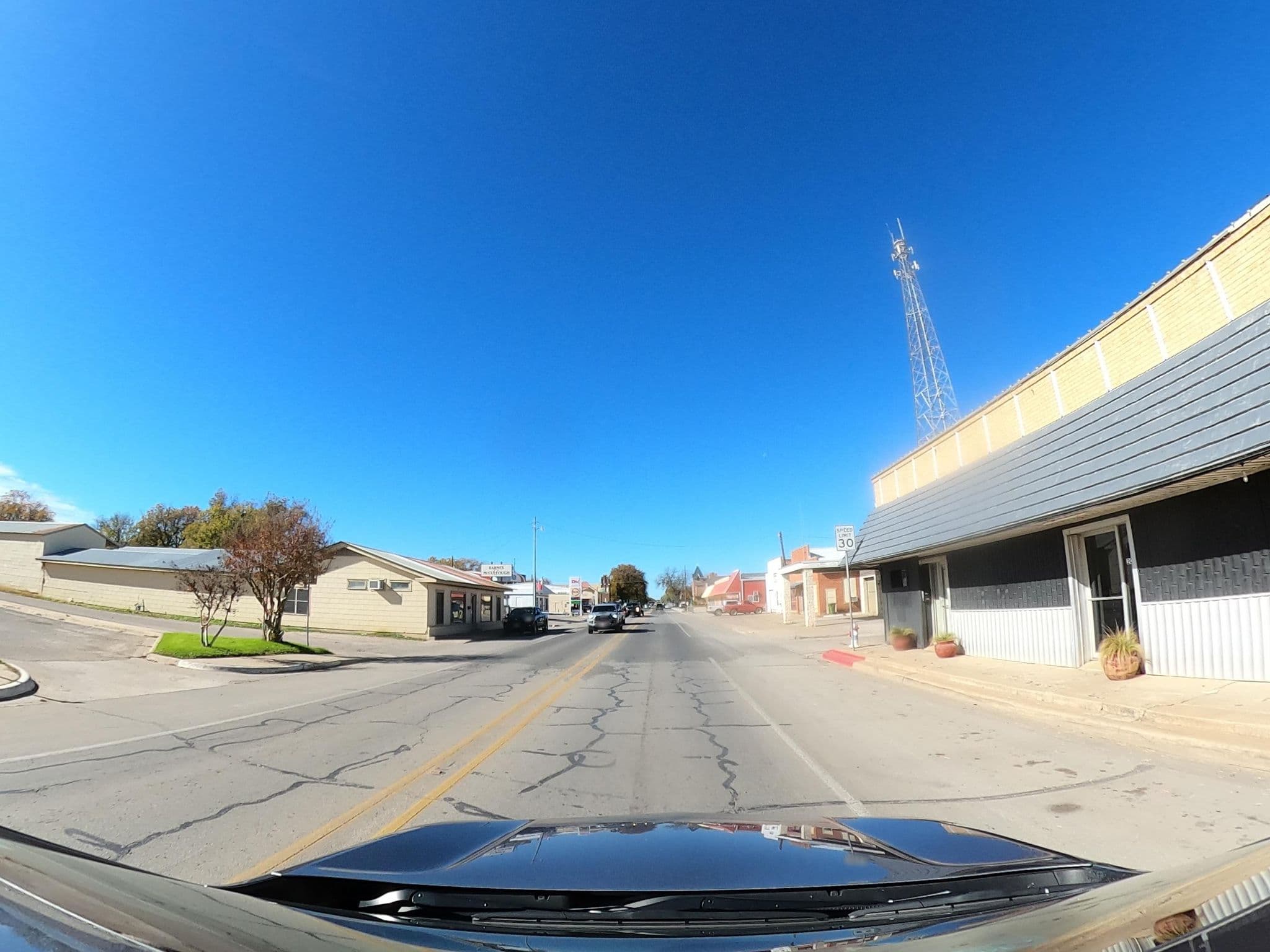 Street view near Burnham's Paint & Supply, San Saba — © raveneye (CC BY-SA · Mapillary)