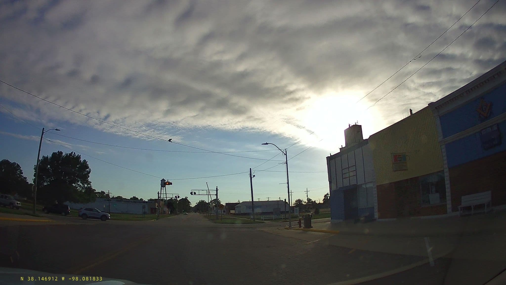 Street view near Nickerson Masonic Lodge, Nickerson — © bundlegut (CC BY-SA · Mapillary)