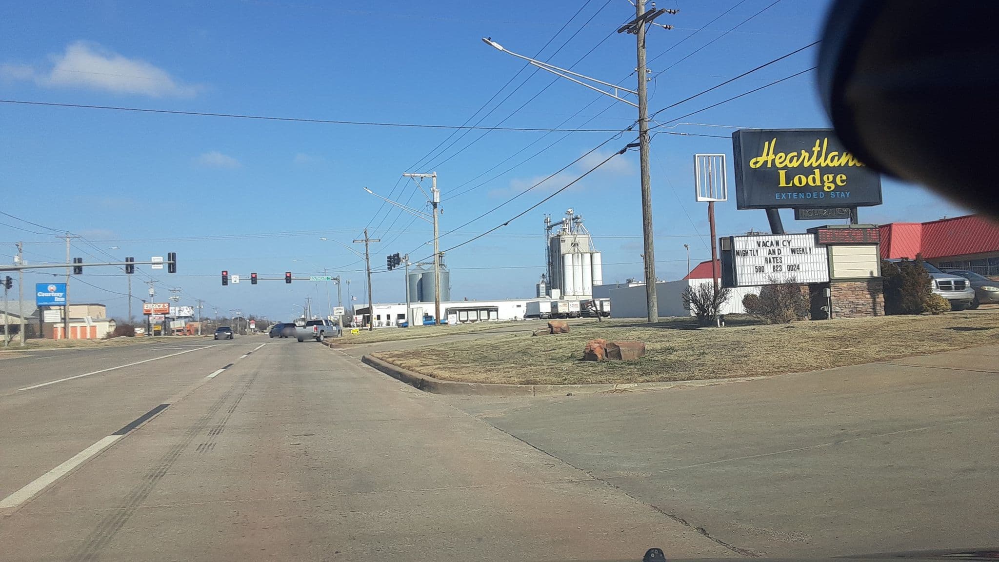 Street view near Heartland Lodge Extended Stay, Enid — © bradleypesicka (CC BY-SA · Mapillary)
