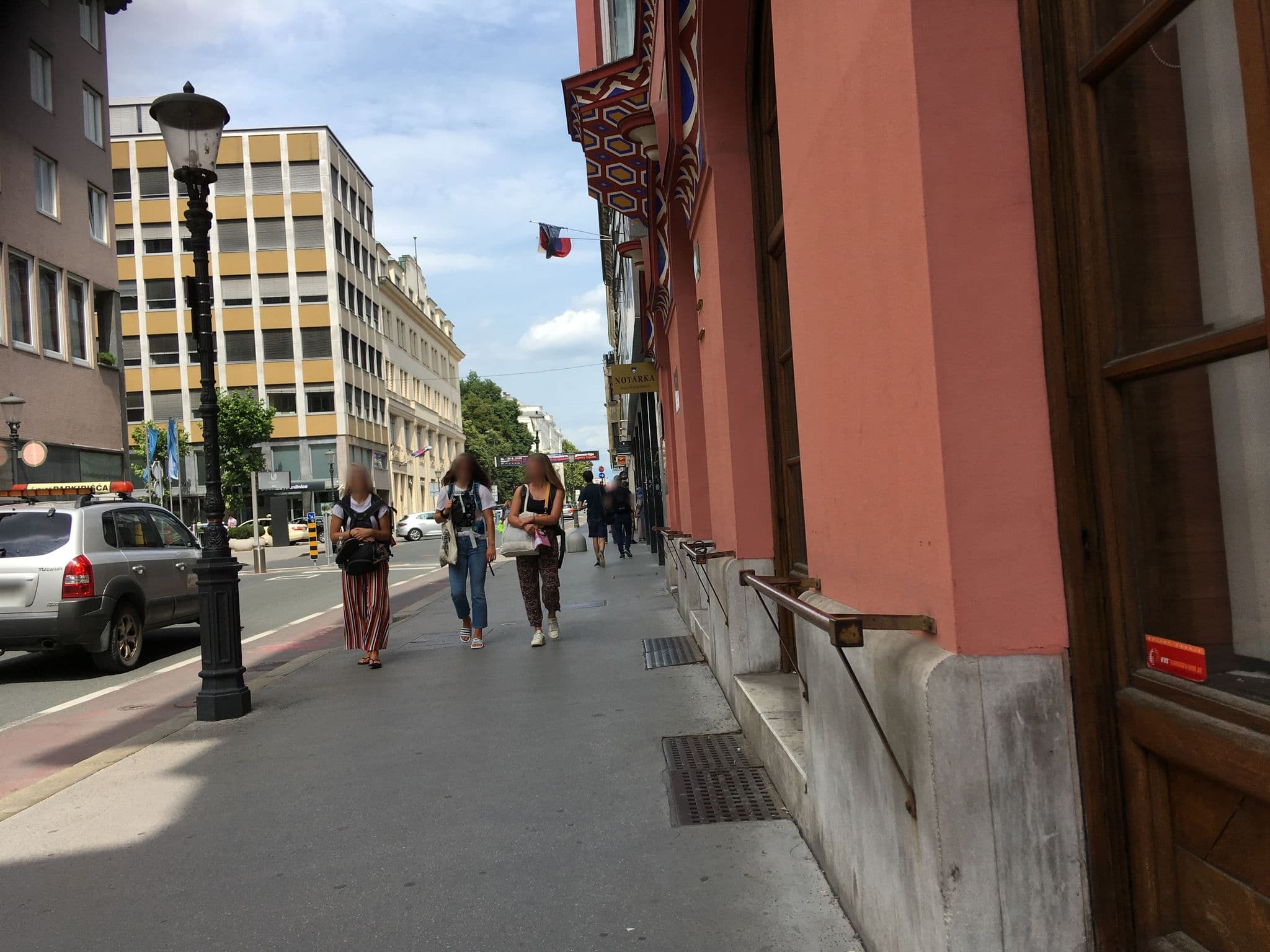 Street view near Grand Hotel Union Eurostars, Ljubljana — © jerneja (CC BY-SA · Mapillary)