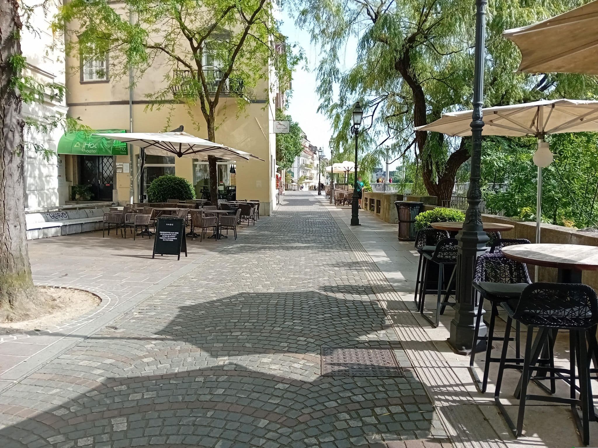 Street view near The Hotel Ljubljana, Ljubljana — © jlstanus (CC BY-SA · Mapillary)