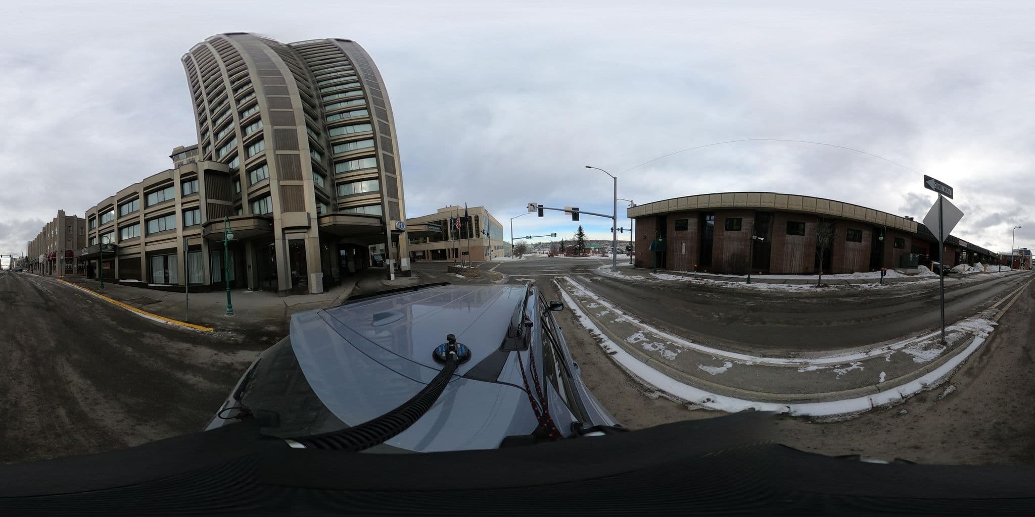 Street view near Hilton Anchorage, Anchorage — © kinneyeng (CC BY-SA · Mapillary)
