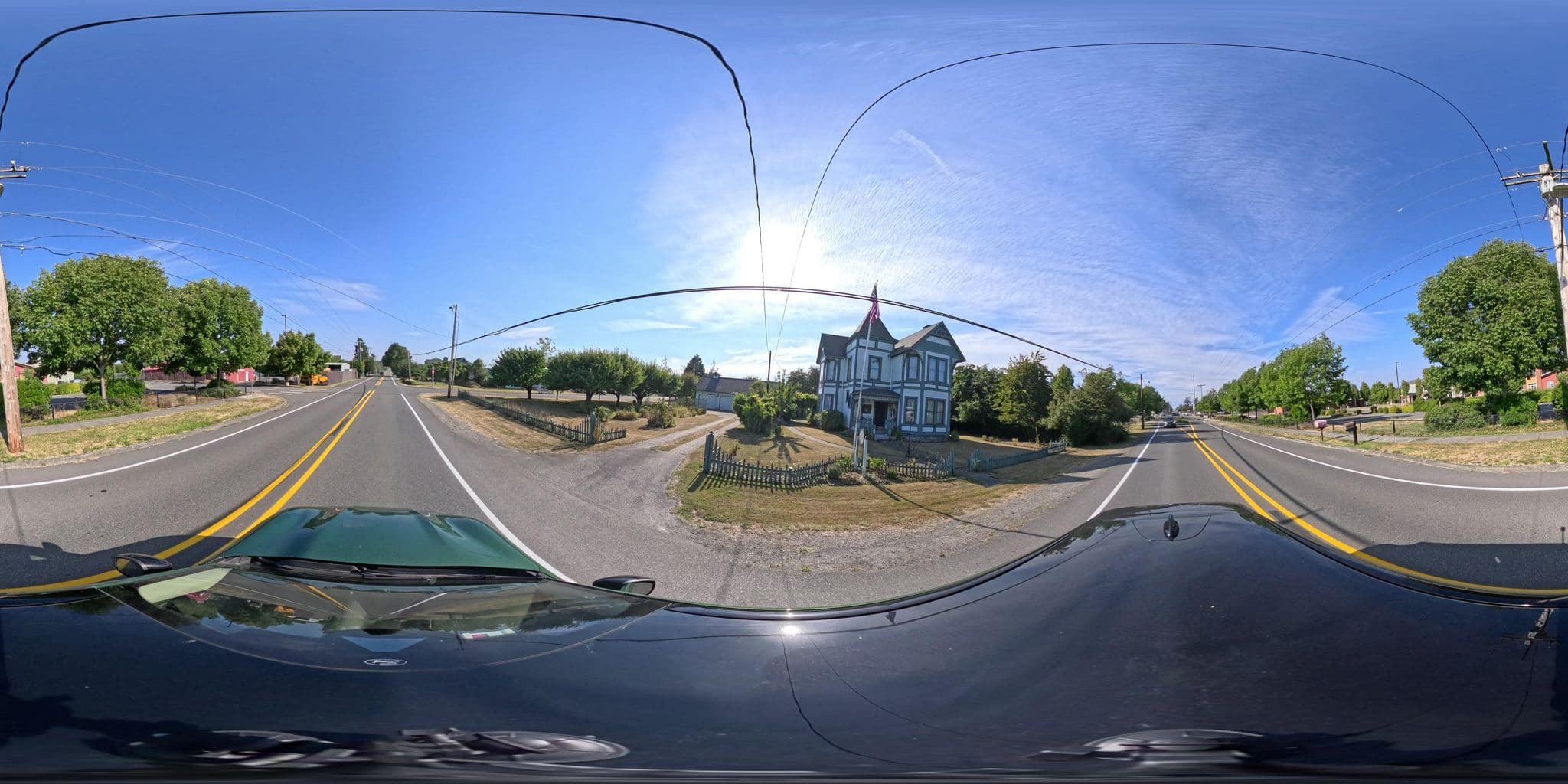 Street view near Compass Rose Bed and Breakfast, Coupeville — © watmildon (CC BY-SA · Mapillary)