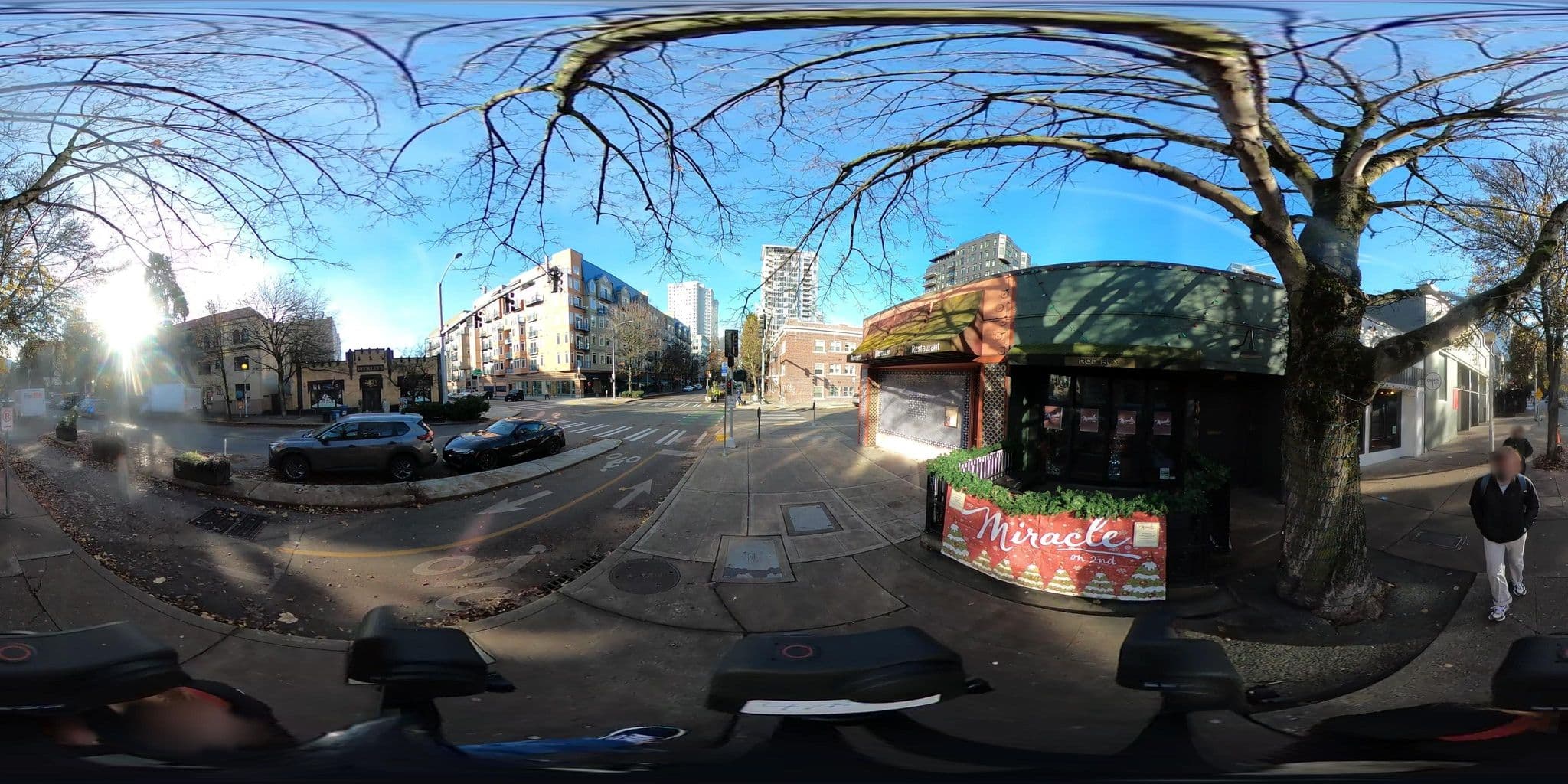 Street view near City Hostel, Seattle — © pedestrian_mapping (CC BY-SA · Mapillary)
