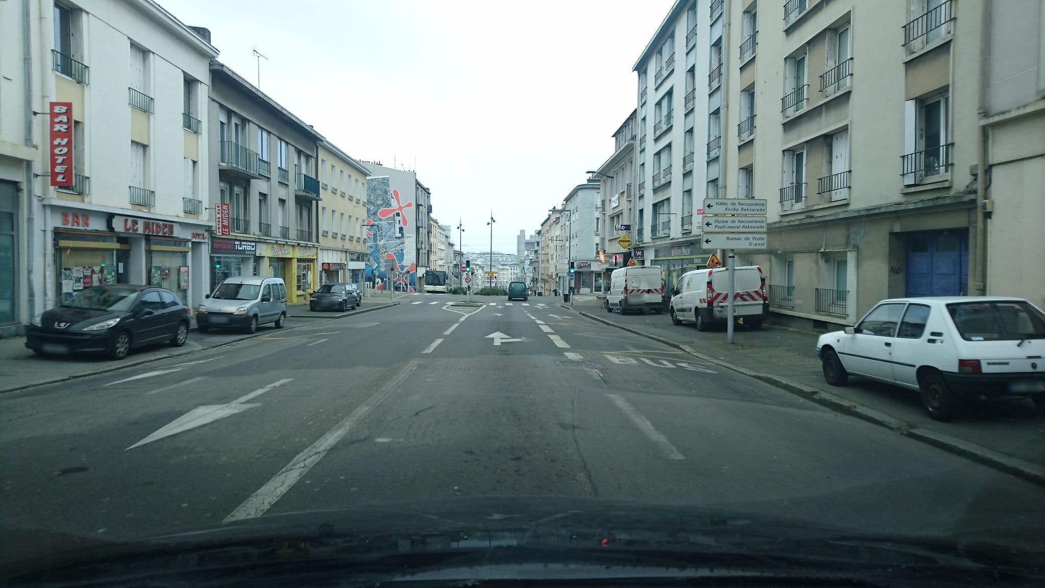Street view near Hôtel Bar le Miden, Brest — © ljbouere (CC BY-SA · Mapillary)