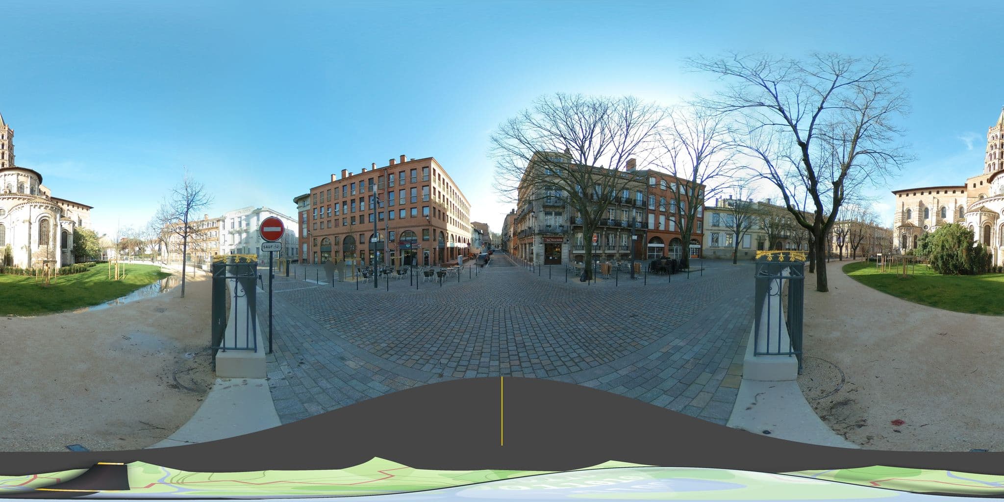 Street view near Hotel St-Sernin, Toulouse — © tyndare (CC BY-SA · Mapillary)