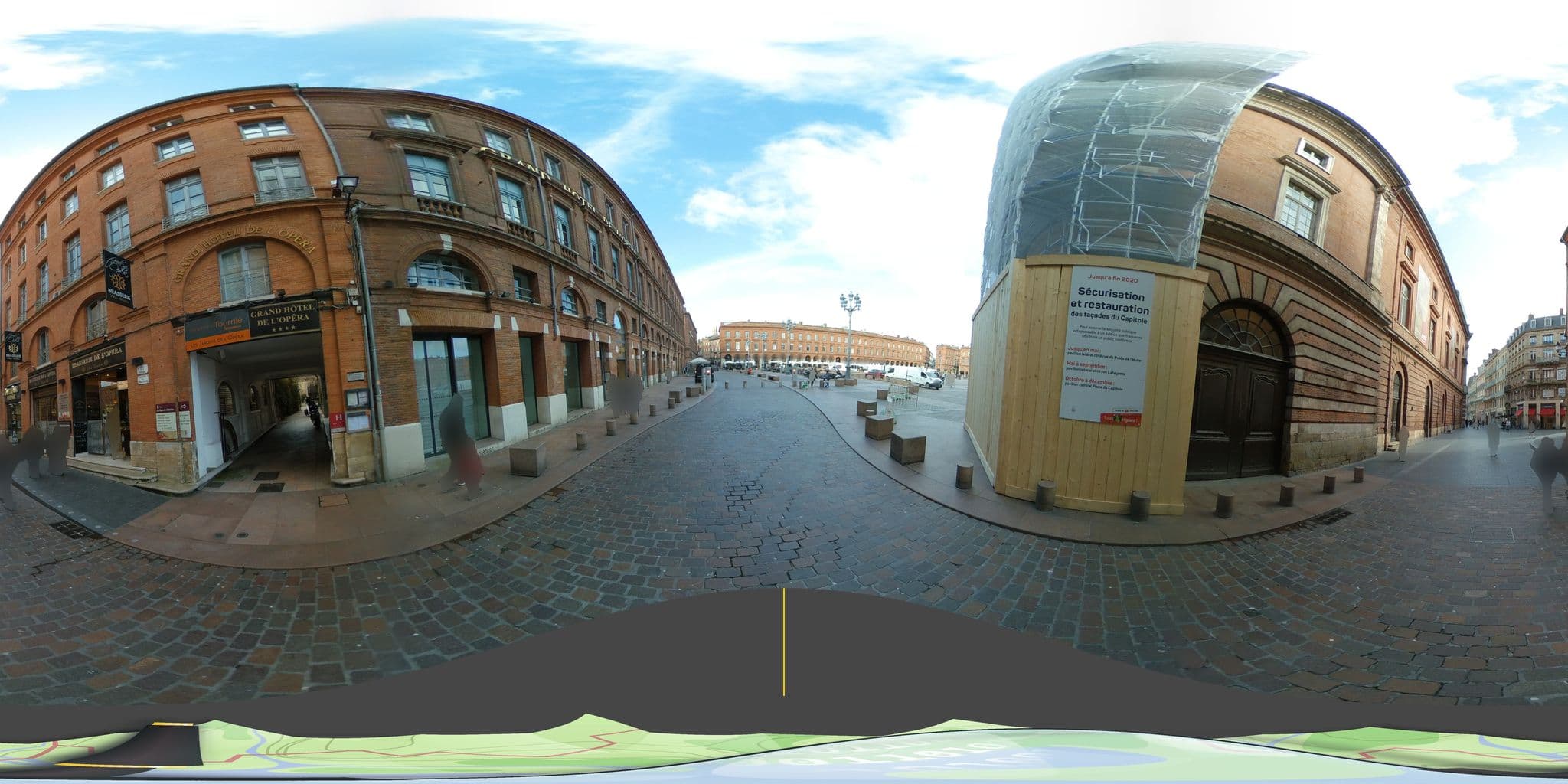 Street view near Grand Hotel De L'Opéra Lobby, Toulouse — © tyndare (CC BY-SA · Mapillary)