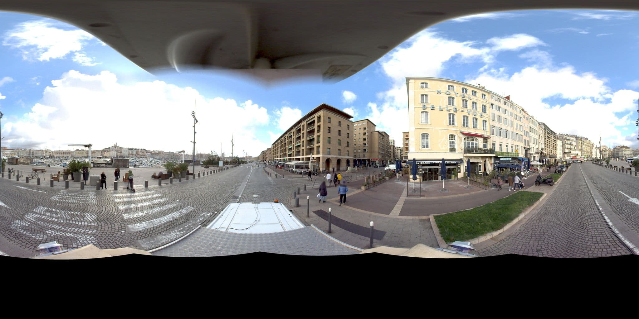 Street view near Hotel Bellevue, Marseille 02 — © Suez (CC BY-SA · Mapillary)