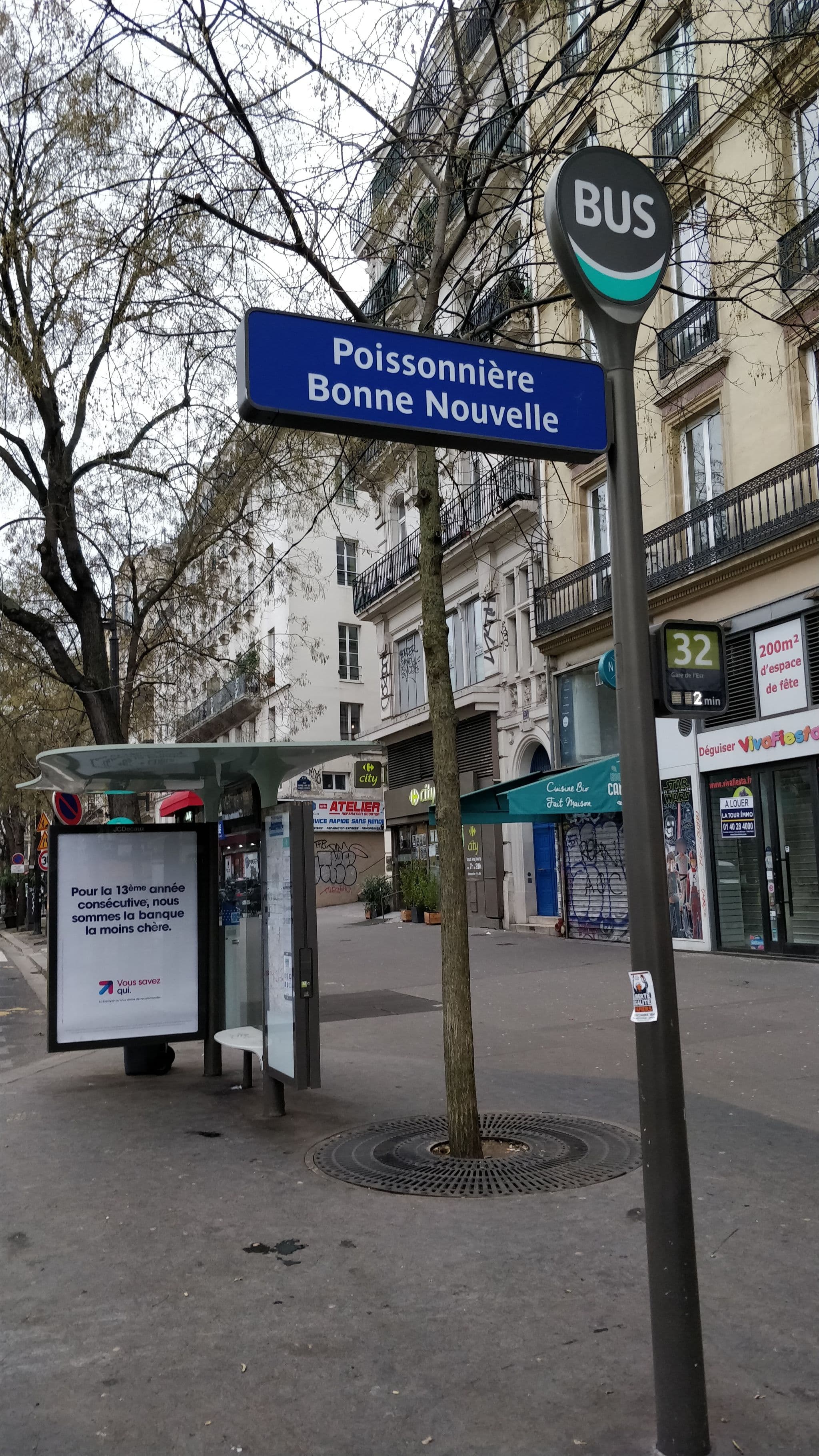 Street view near Real Parisian apartment with 2 bedrooms and AC, Porte Saint-Denis — © overflorian (CC BY-SA · Mapillary)