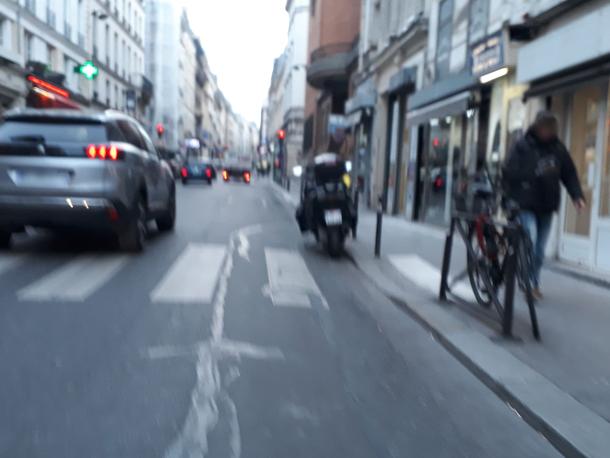 Street view near Hotel D'Enghien, Porte Saint-Denis — © pierrent (CC BY-SA · Mapillary)