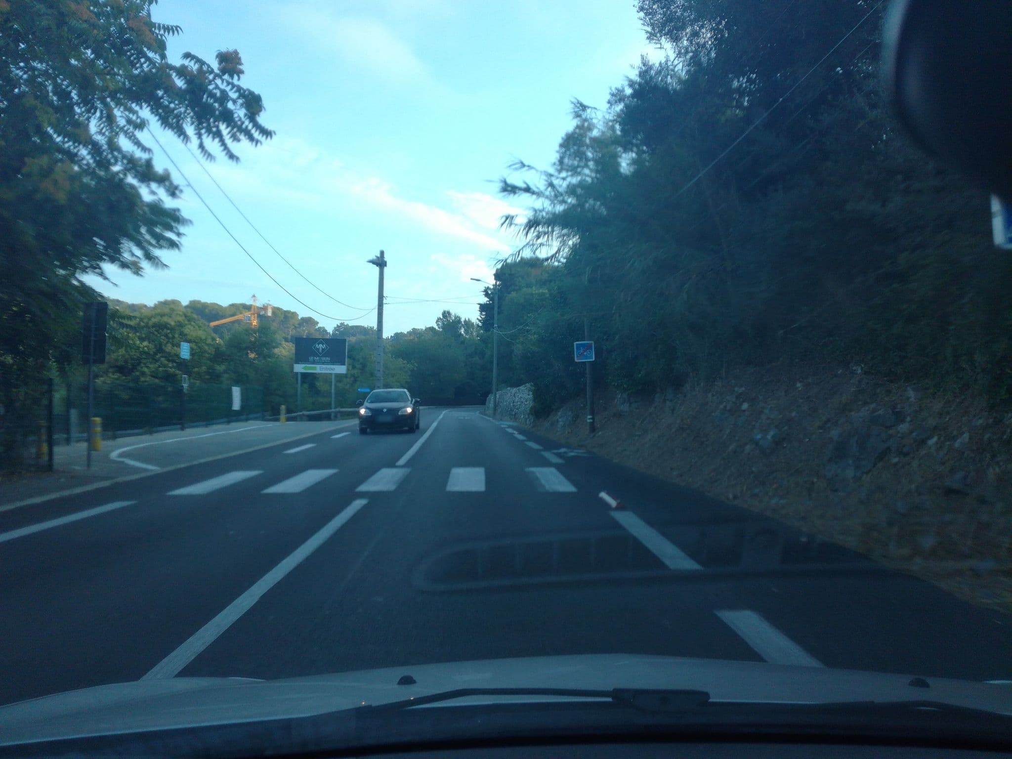 Street view near Villa Shambhala, Mougins — © baptistemm (CC BY-SA · Mapillary)