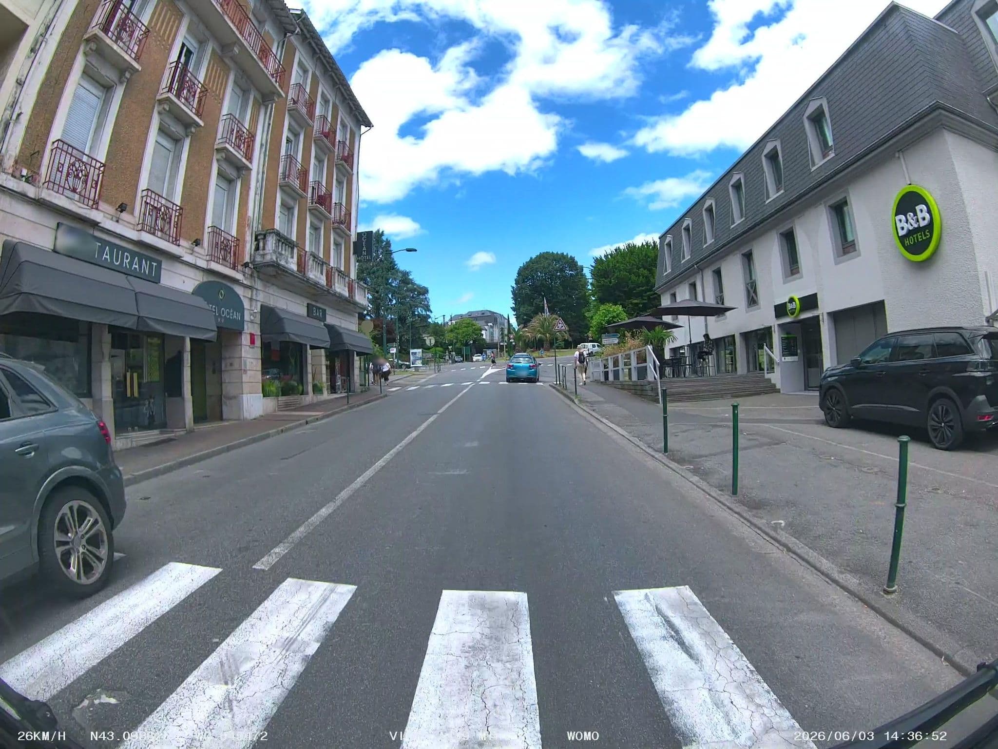 Street view near Hôtel Ibis, Lourdes