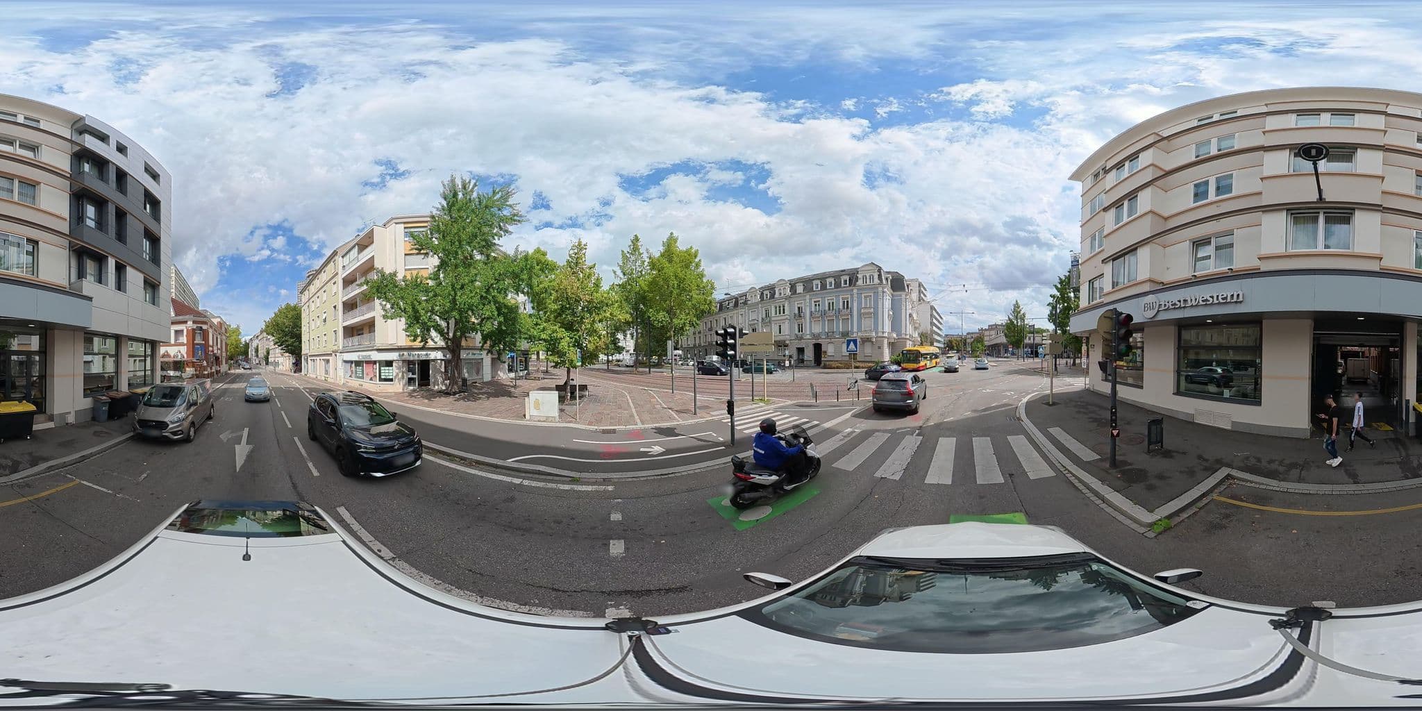Street view near The Originals City, Hôtel Salvator, Mulhouse Centre (Inter-Hotel), Mulhouse — © osmplus_org (CC BY-SA · Mapillary)