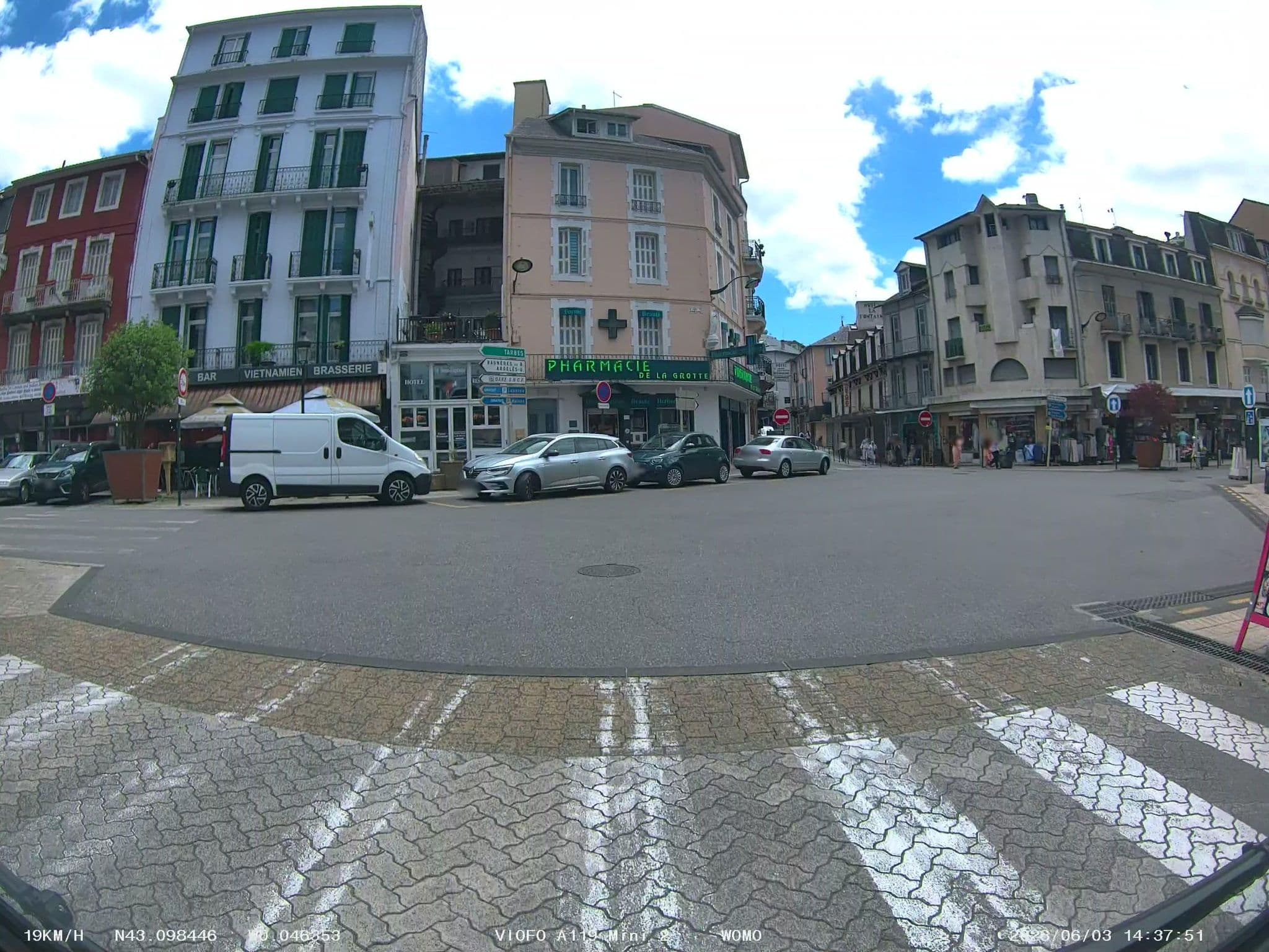 Street view near Hôtel du Château Fort, Lourdes