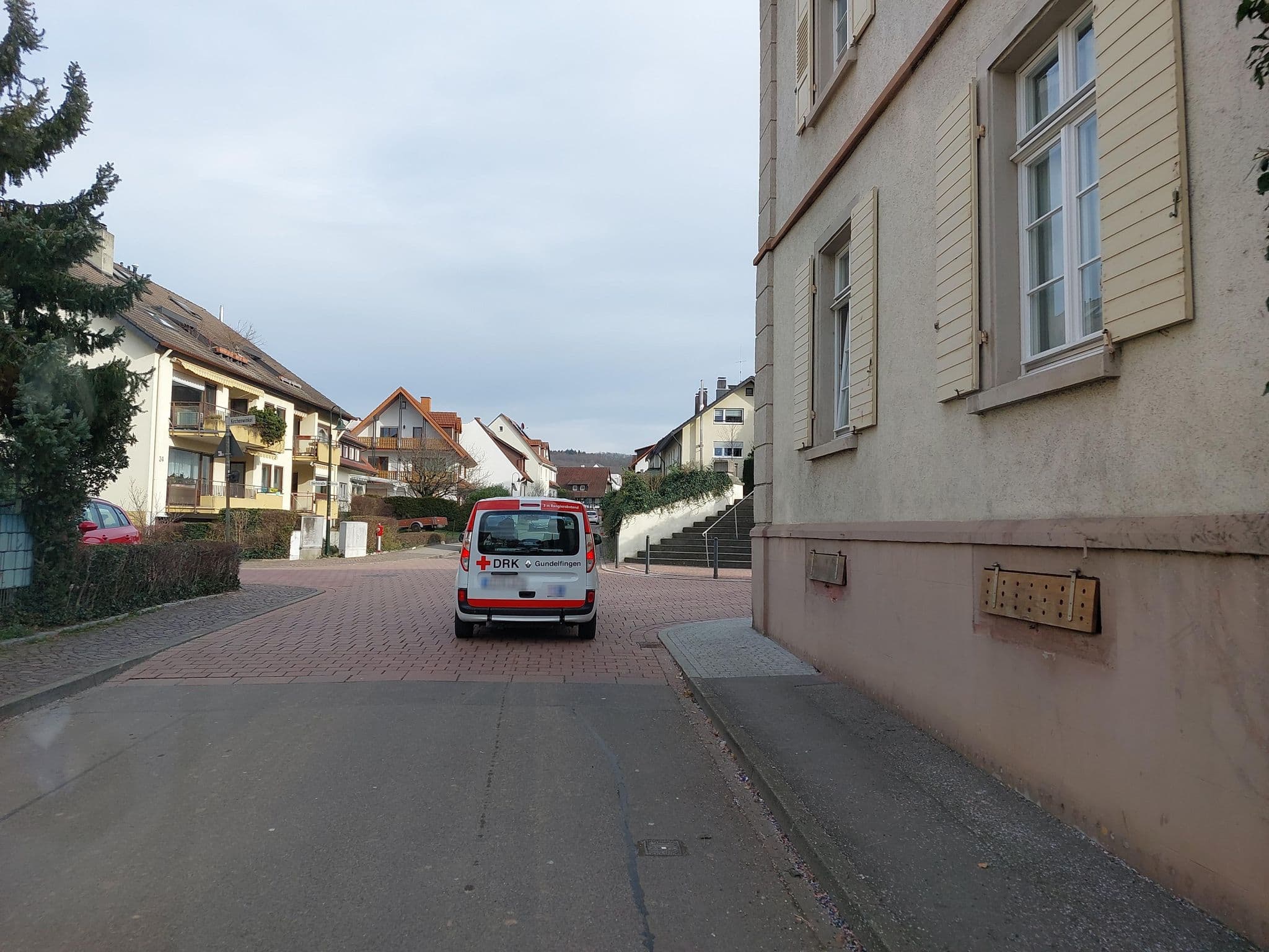 Street view near Hotel-Restaurant La Romantica, Gundelfingen — © fxesbg (CC BY-SA · Mapillary)