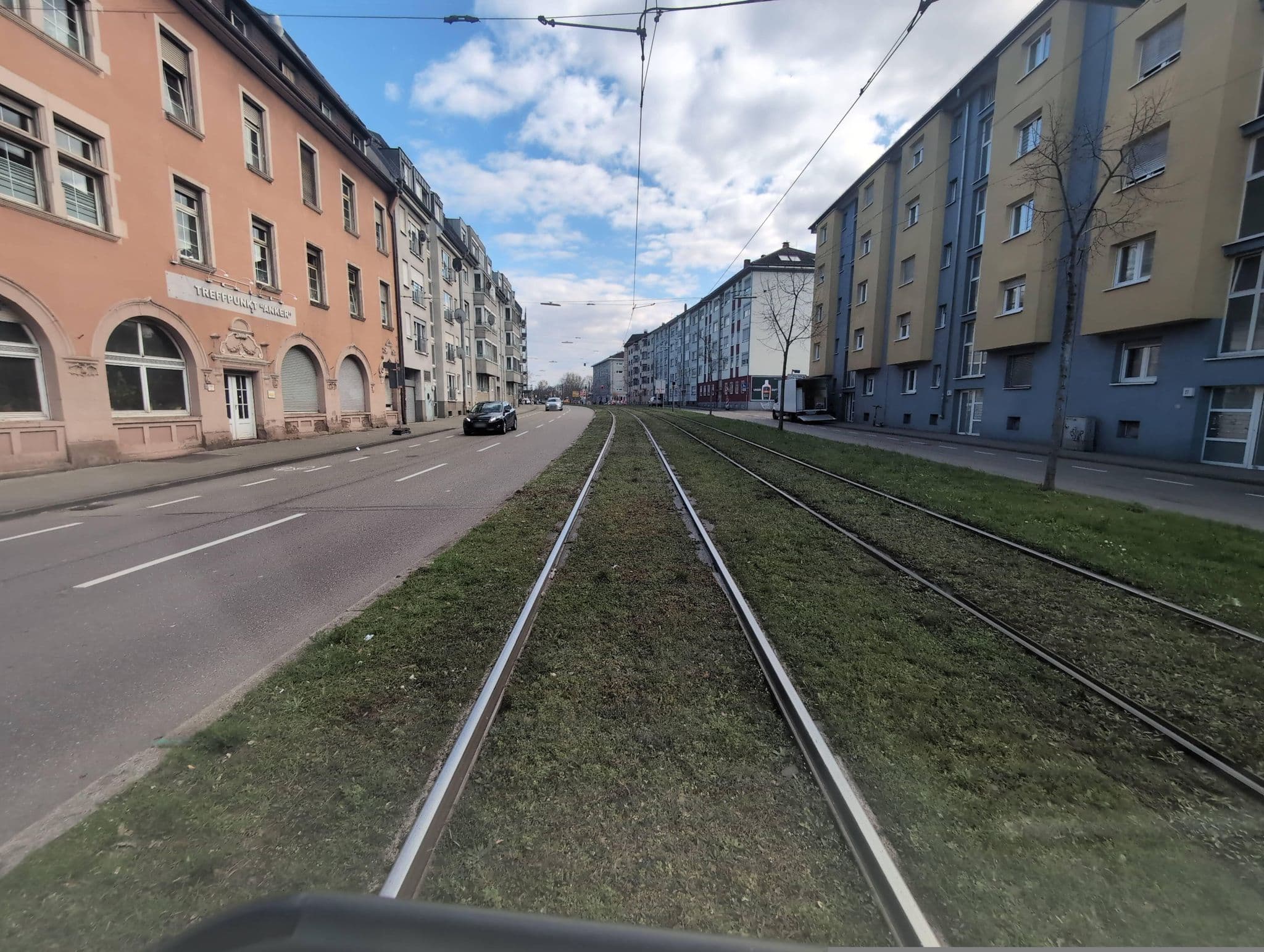 Street view near AWO Karlsruhe Hotel Anker-Unterkunft für wohnungslose Menschen, Karlsruhe — © cujebijizoru (CC BY-SA · Mapillary)
