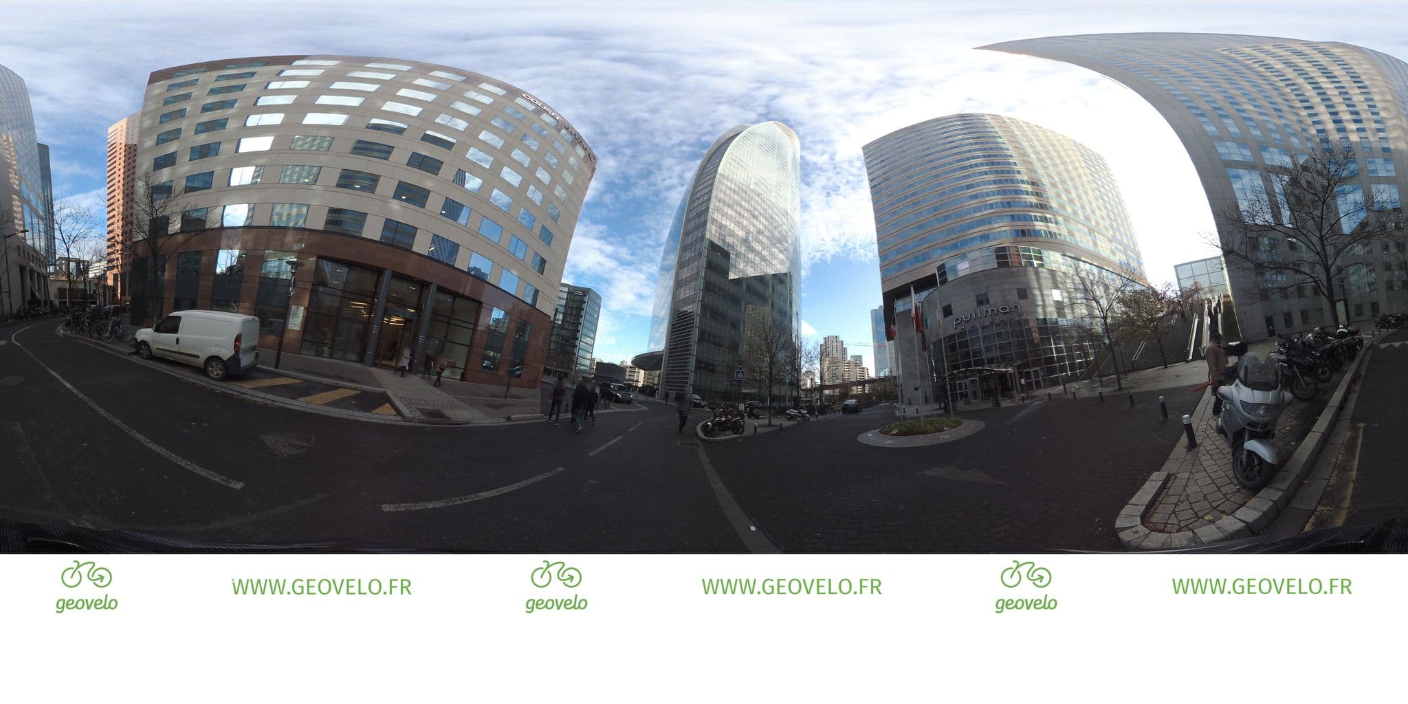 Street view near Hôtel Pullman, La Defense — © simon_geovelo (CC BY-SA · Mapillary)