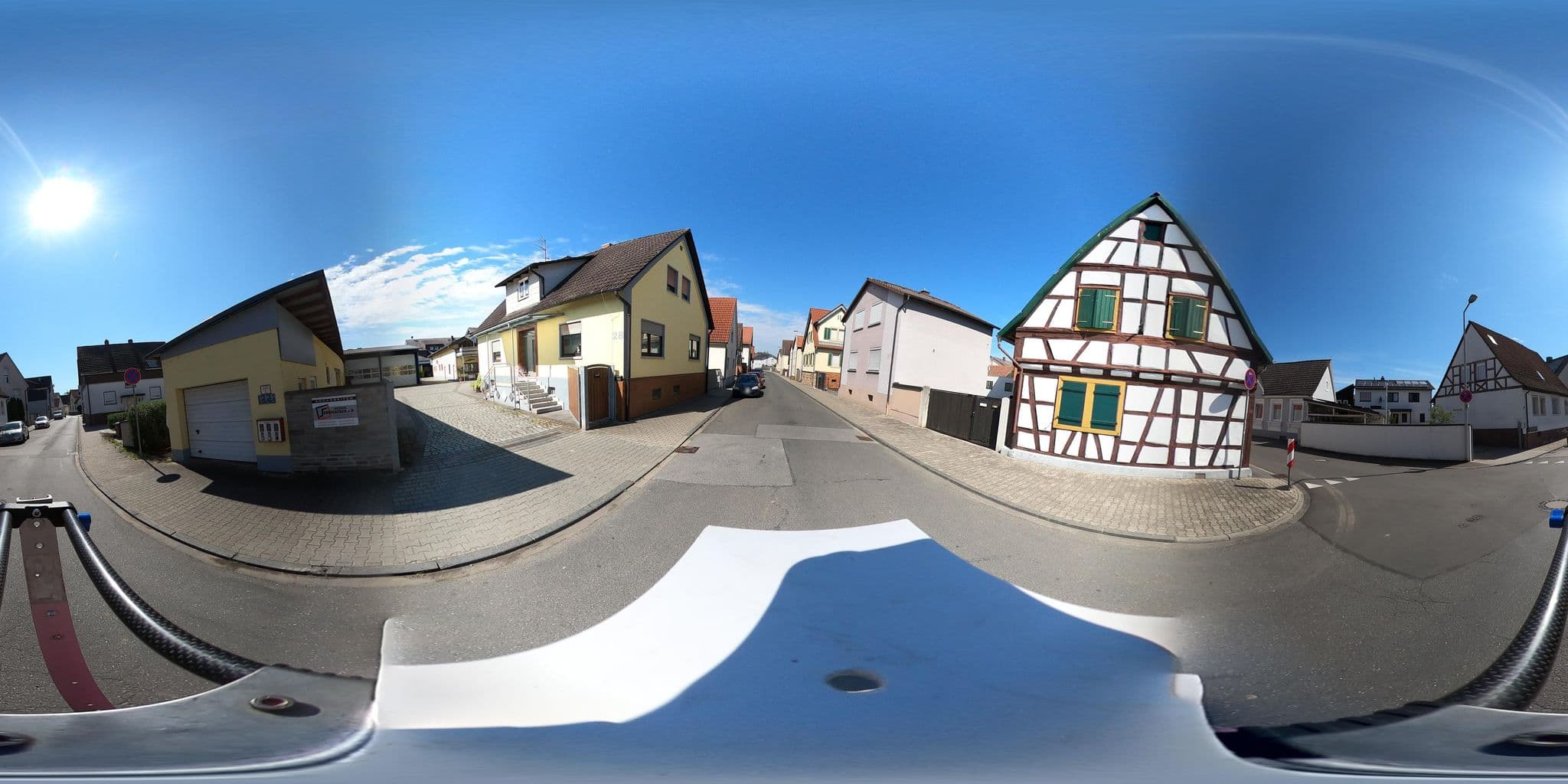 Street view near Gästehaus Huß, Einhausen — © wegavision (CC BY-SA · Mapillary)