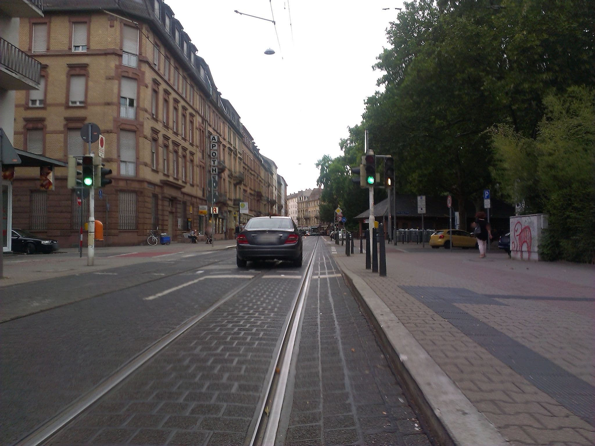 Street view near NH Hoteles Deutschland GmbH Hotelbetrieb, Mannheim — © wegavision (CC BY-SA · Mapillary)