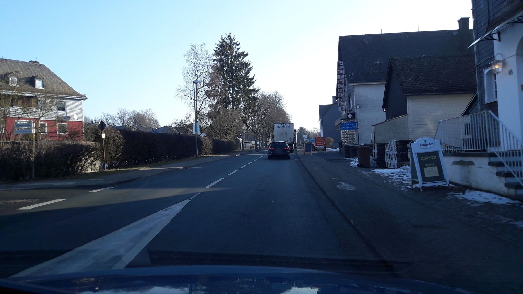 Street view near Haus Wasserscheide Inh. Constantin Ciorbagiu, Burbach — © alucardo (CC BY-SA · Mapillary)
