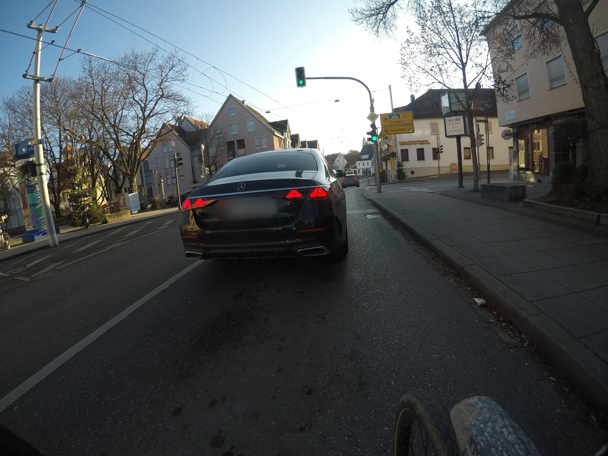 Street view near Hotel Restaurant Löwen, Kornwestheim — © mfa (CC BY-SA · Mapillary)
