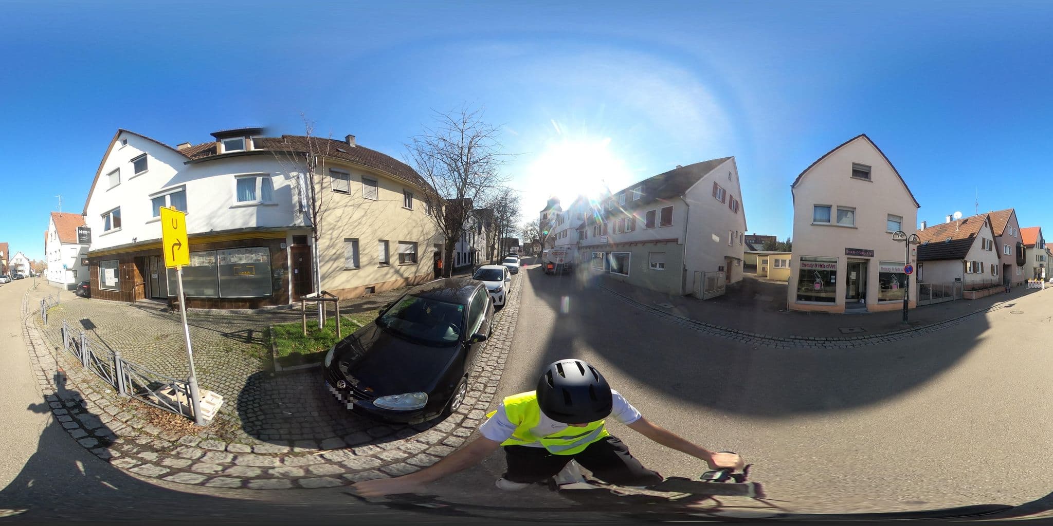 Street view near Hotel Garni Siegel, Stuttgart Feuerbach — © RadNETZ (CC BY-SA · Mapillary)