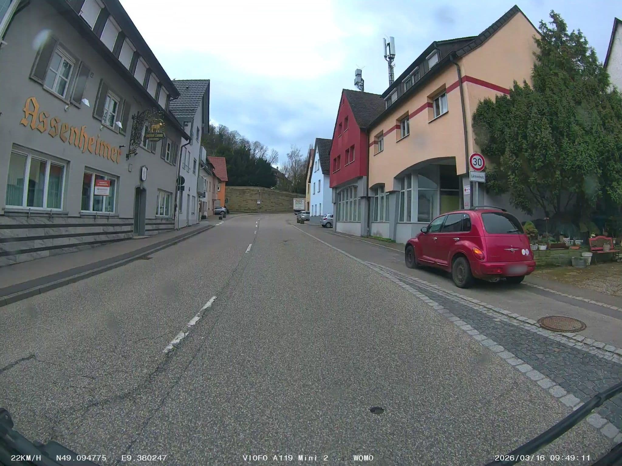 Street view near Gasthof Lamm, Assenheimer GmbH & Co, Löwenstein — © soulcover (CC BY-SA · Mapillary)