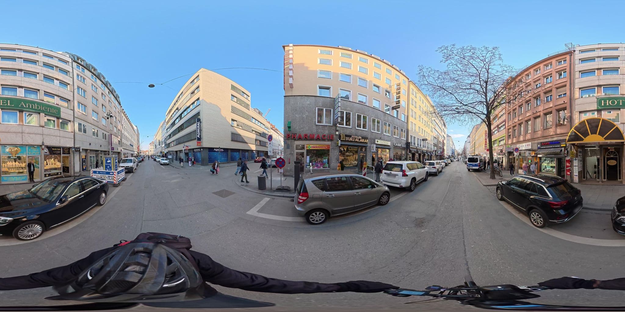 Street view near Hotel Modern, Munich — © osmplus_org (CC BY-SA · Mapillary)