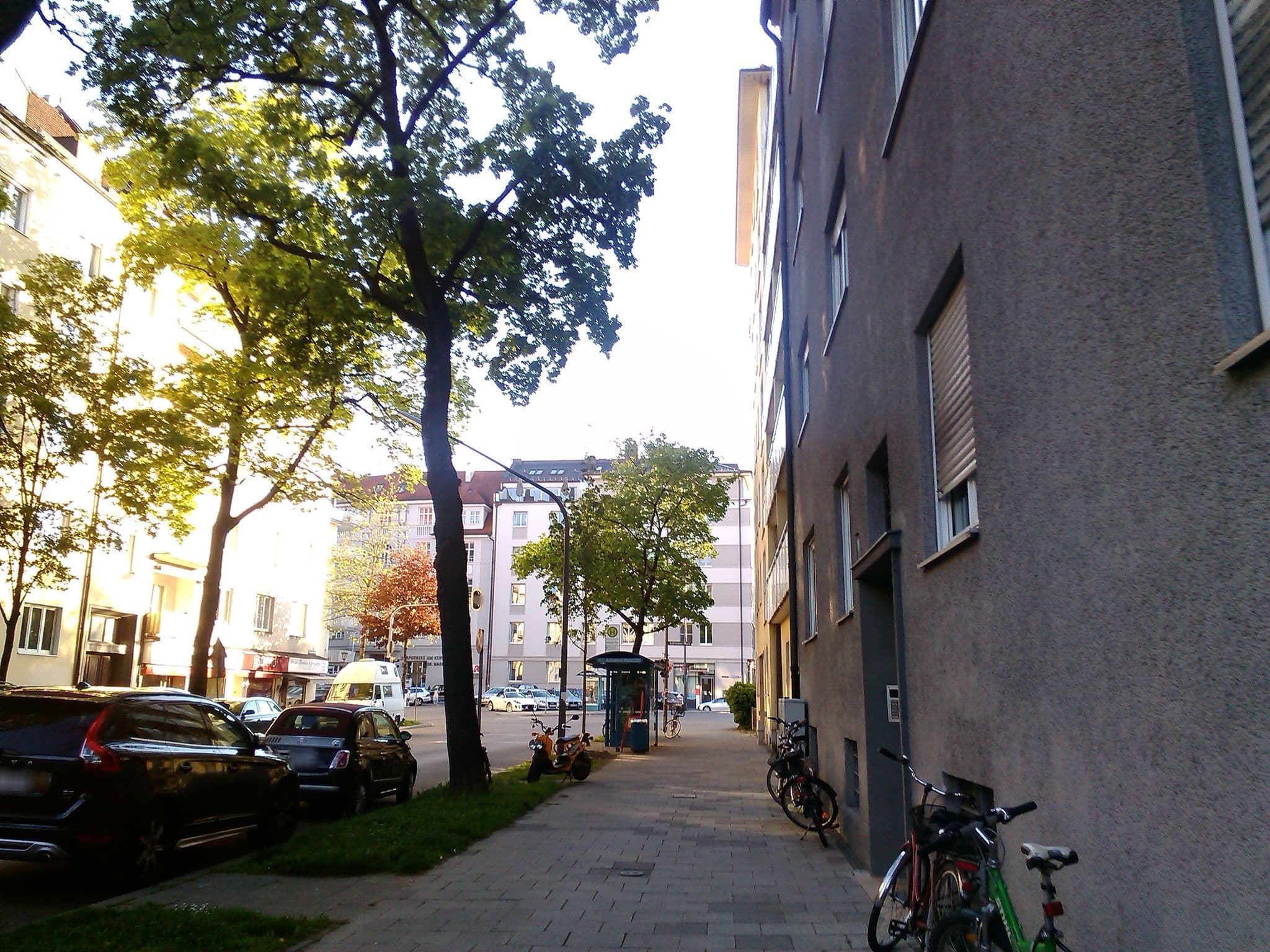 Street view near Deutsches Jugendherbergswerk, Bogenhausen — © maturion (CC BY-SA · Mapillary)