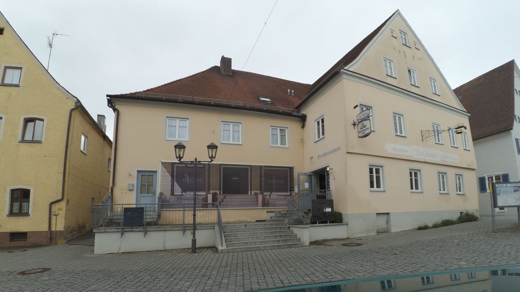Street view near Hotel Krone, Monheim — © wegavision (CC BY-SA · Mapillary)