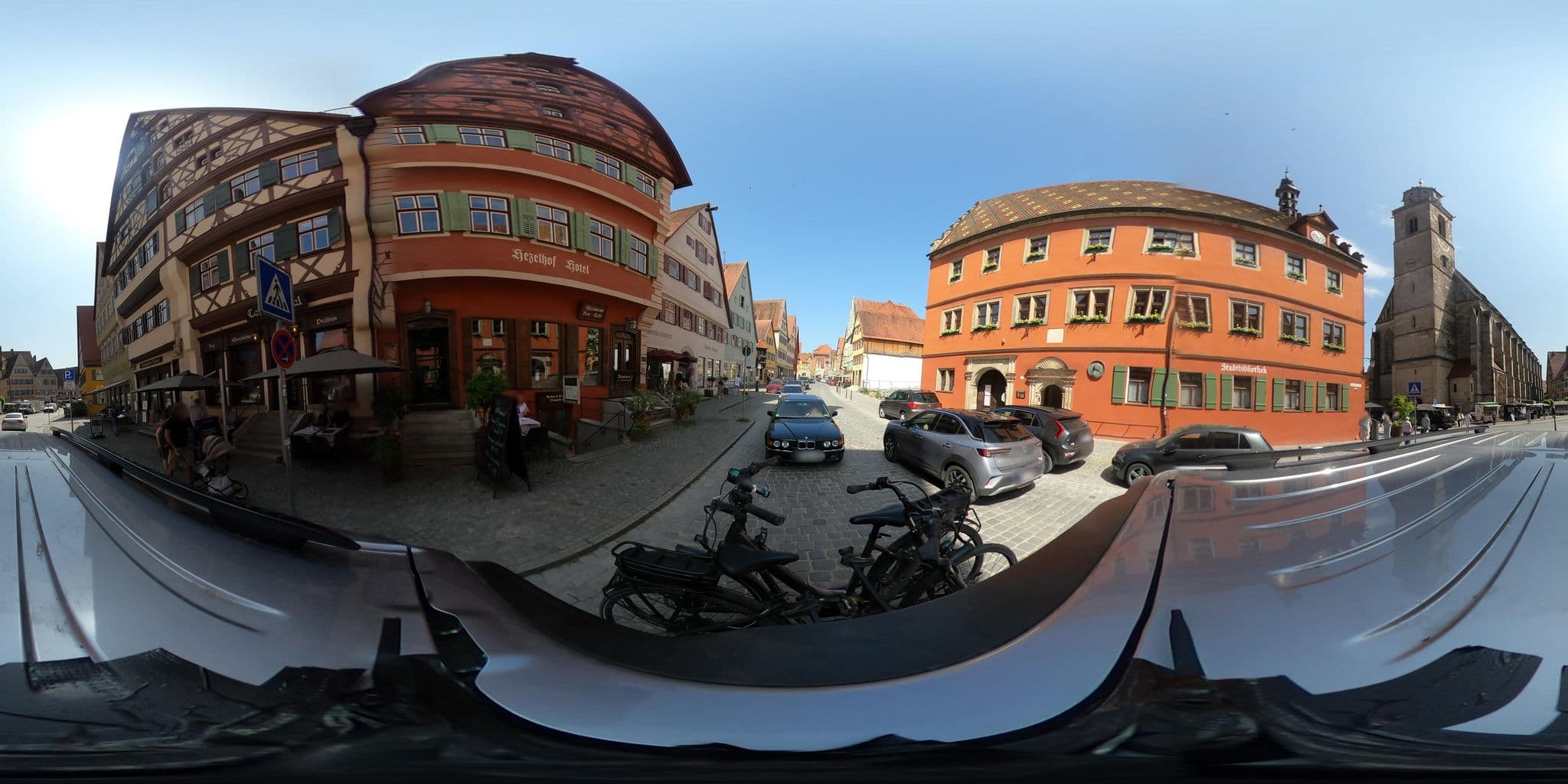 Street view near Hezelhof Hotel, Dinkelsbühl — © Mobilitaetswerk (CC BY-SA · Mapillary)