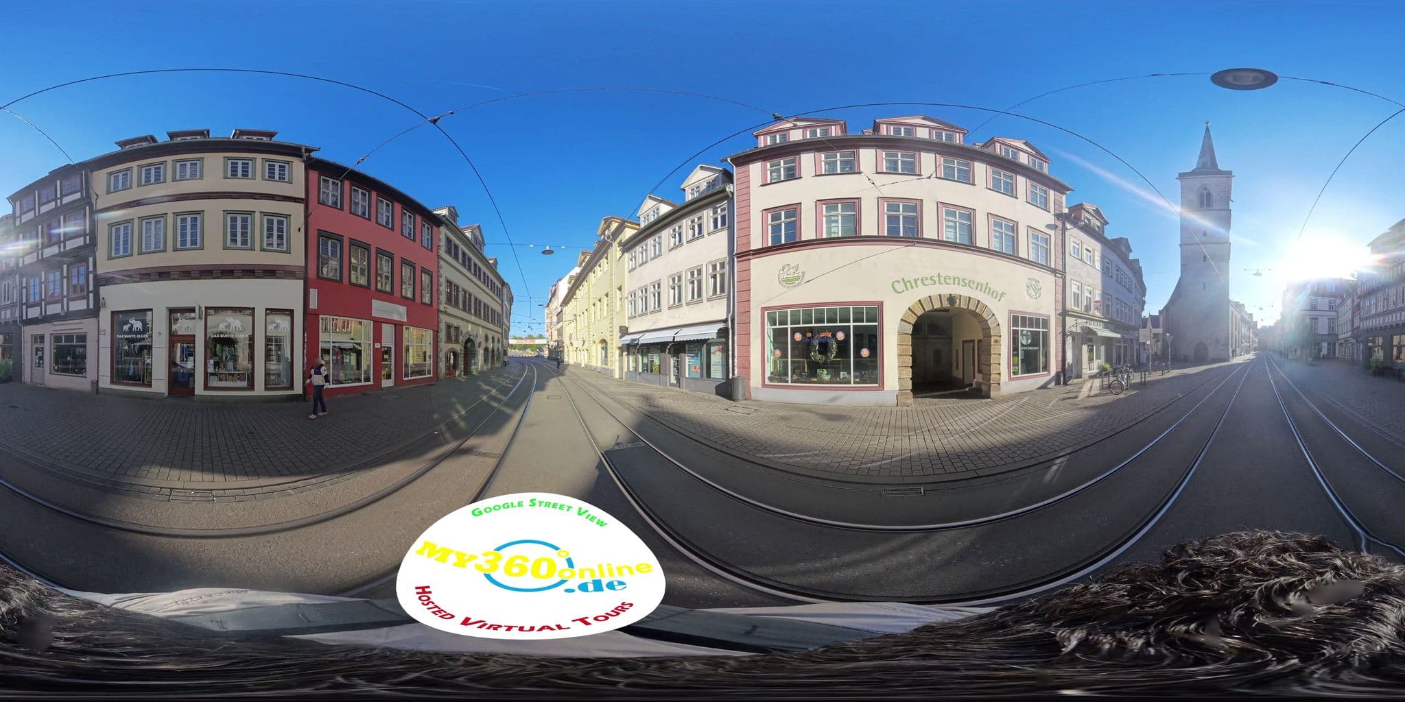 Street view near Gästezimmer Allerheiligenstraße, Erfurt — © rezanzenal (CC BY-SA · Mapillary)