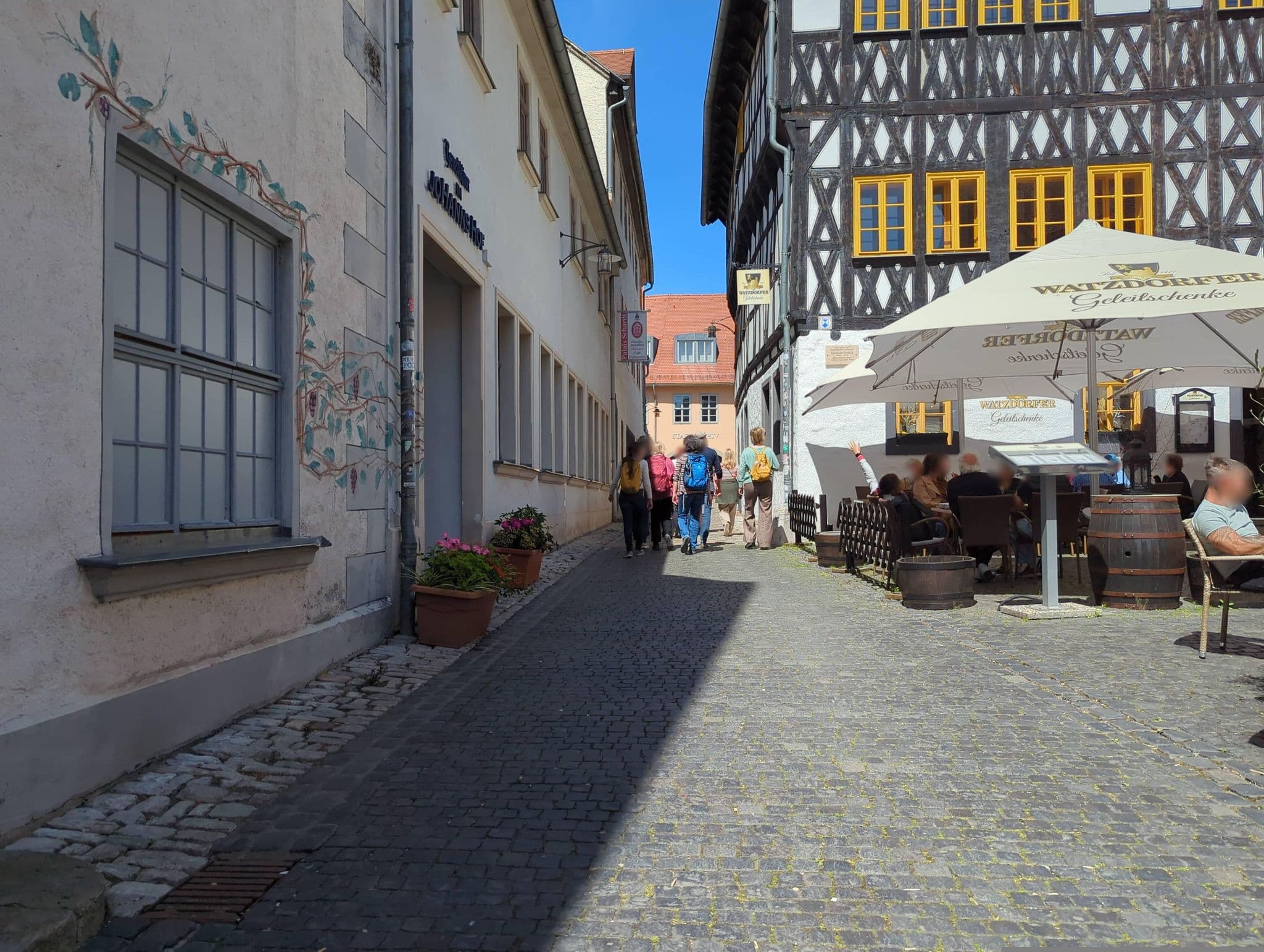 Street view near Watzdorfer Geleitschenke, Weimar — © hotteliene (CC BY-SA · Mapillary)