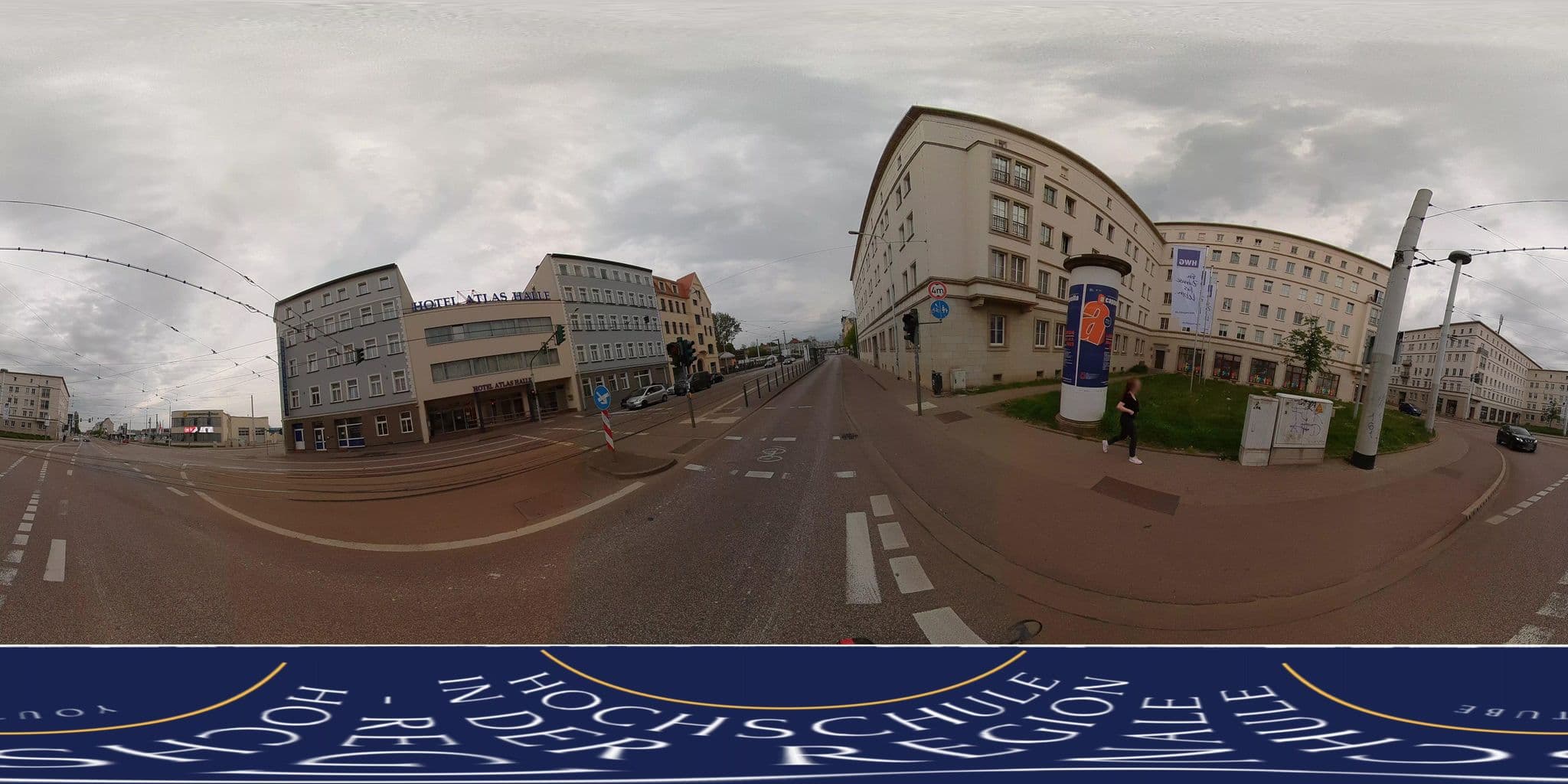 Street view near Hotel Atlas, Halle (Saale) — © MarcAurel2 (CC BY-SA · Mapillary)